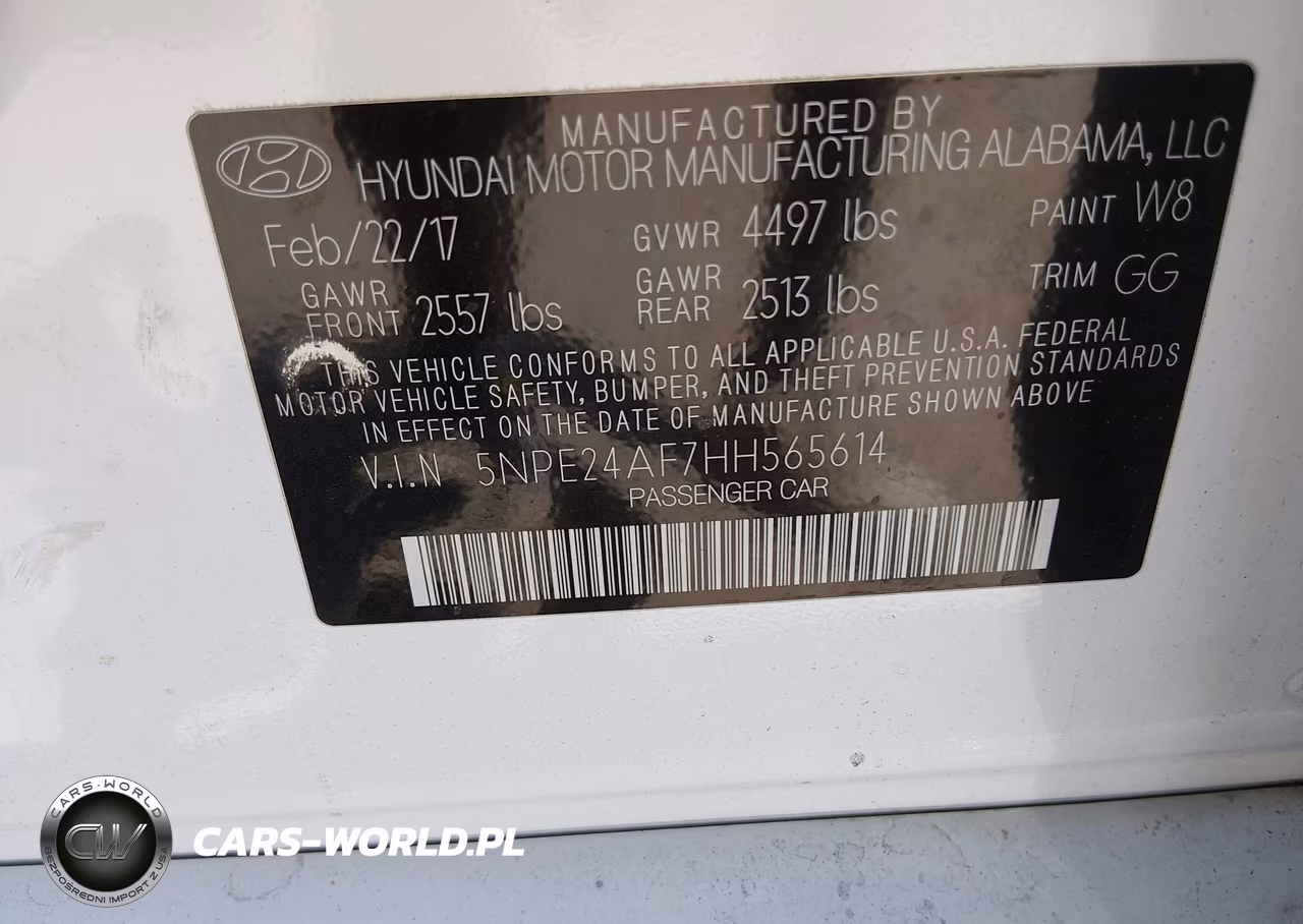 2017 Hyundai Sonata Se VIN:5NPE24AF7HH565614 - 9