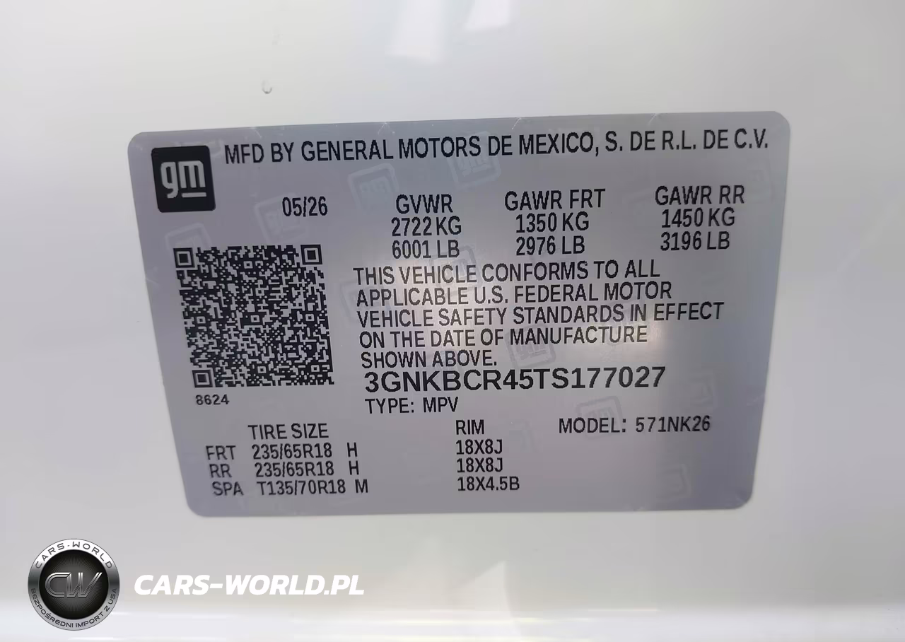 2026 Chevrolet Blazer Lt VIN:3GNKBCR45TS177027 - 9