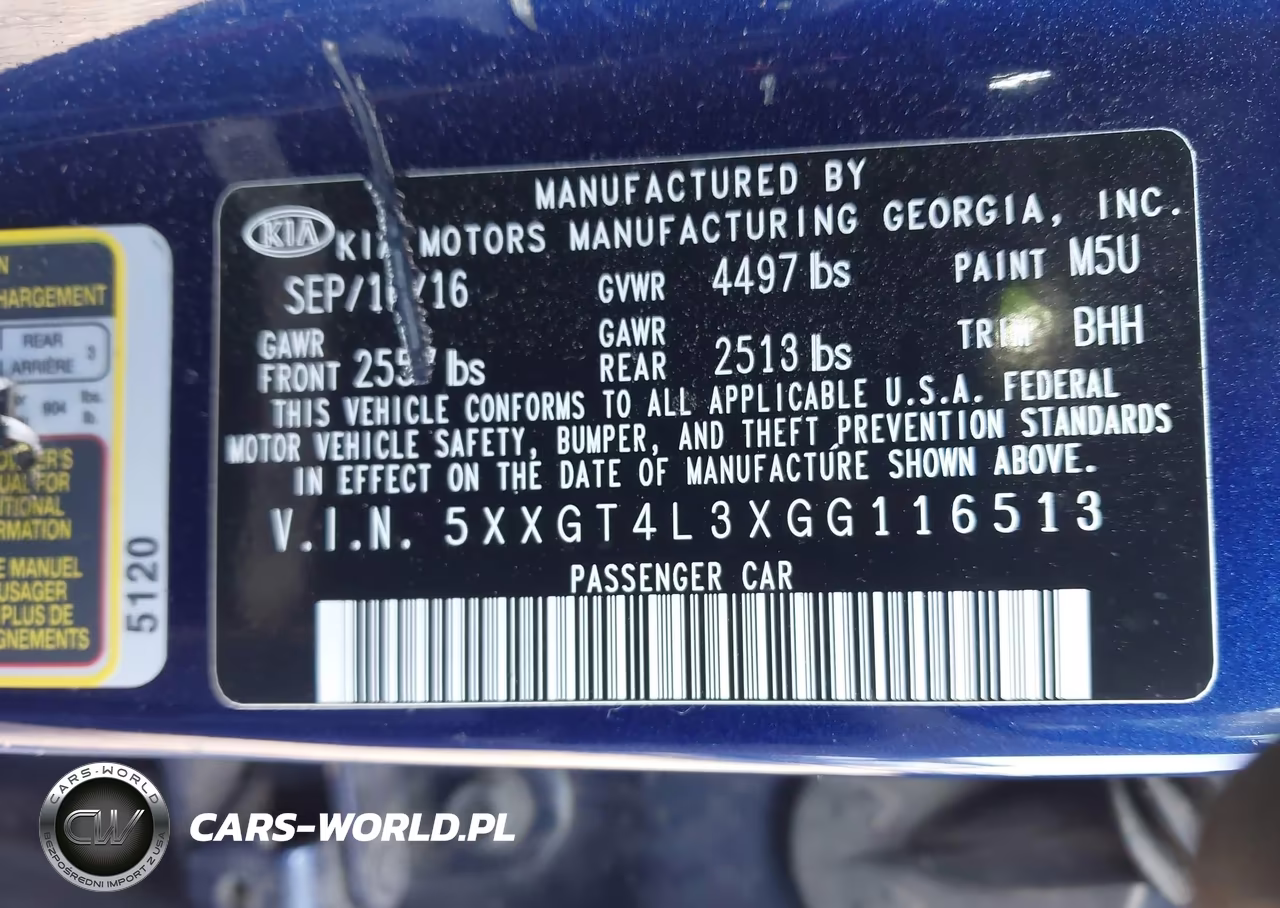 2016 Kia Optima Lx VIN:5XXGT4L3XGG116513 - 9