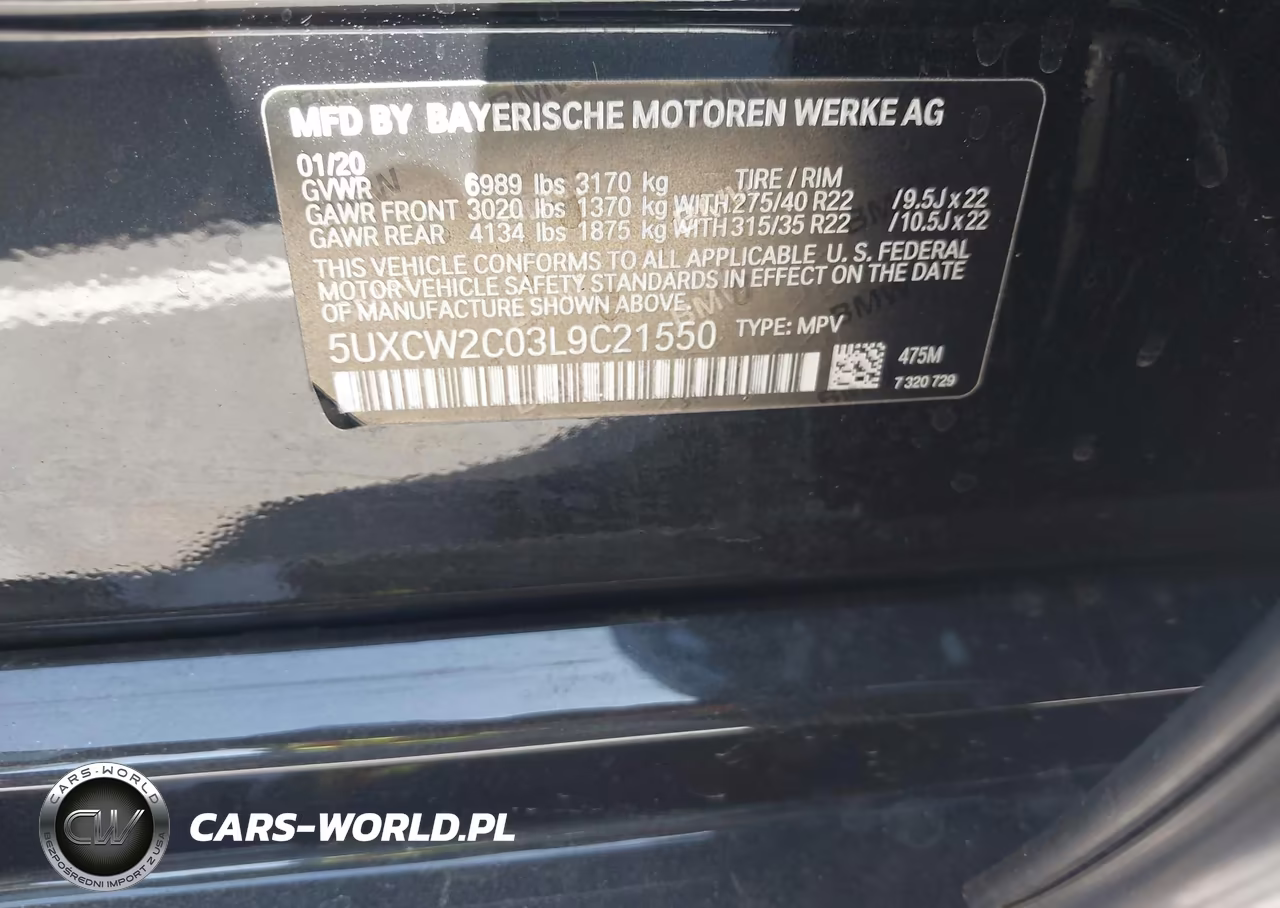 2020 BMW X7 xDrive40I VIN:5UXCW2C03L9C21550 - 9