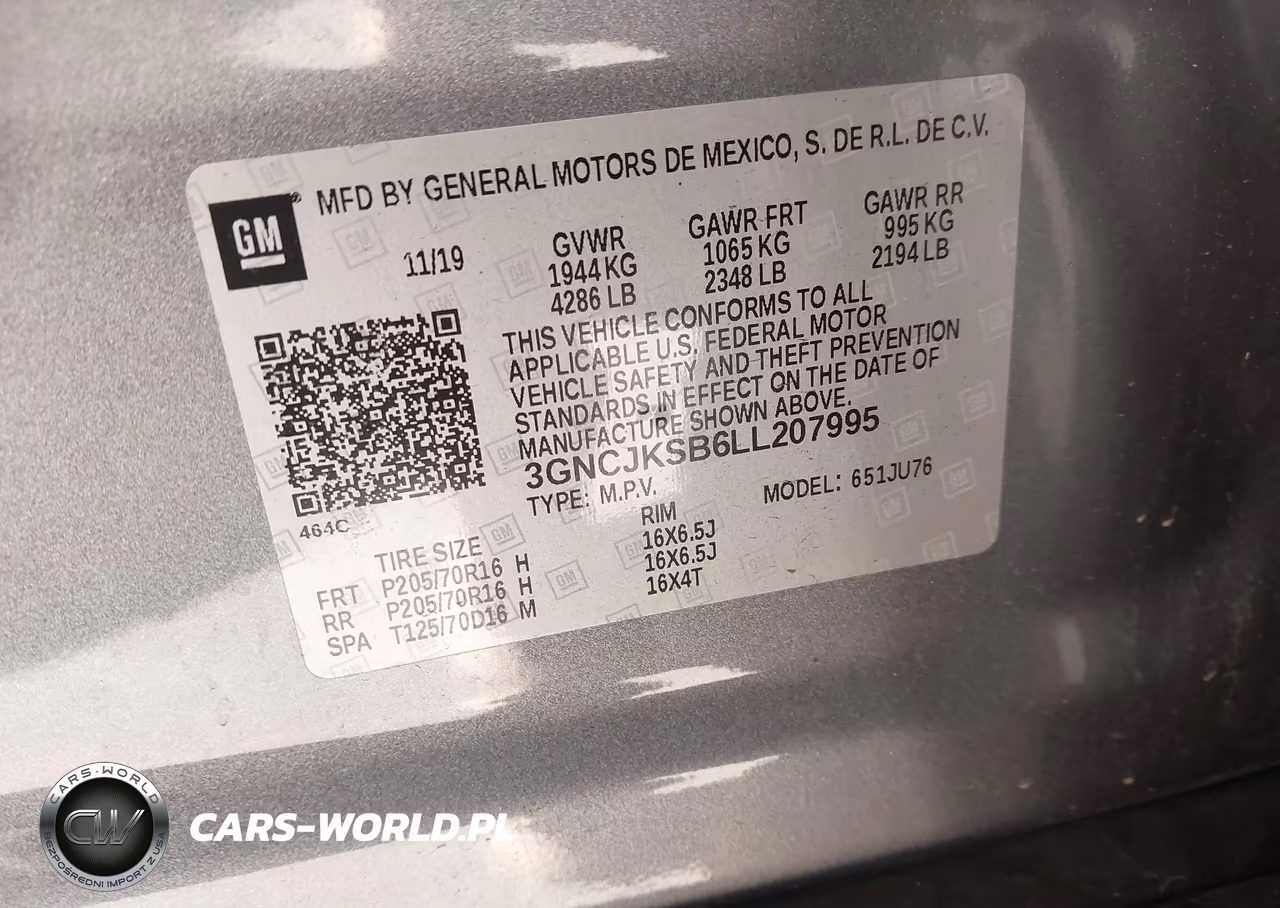 2020 Chevrolet Trax Fwd Ls VIN:3GNCJKSB6LL207995 - 9