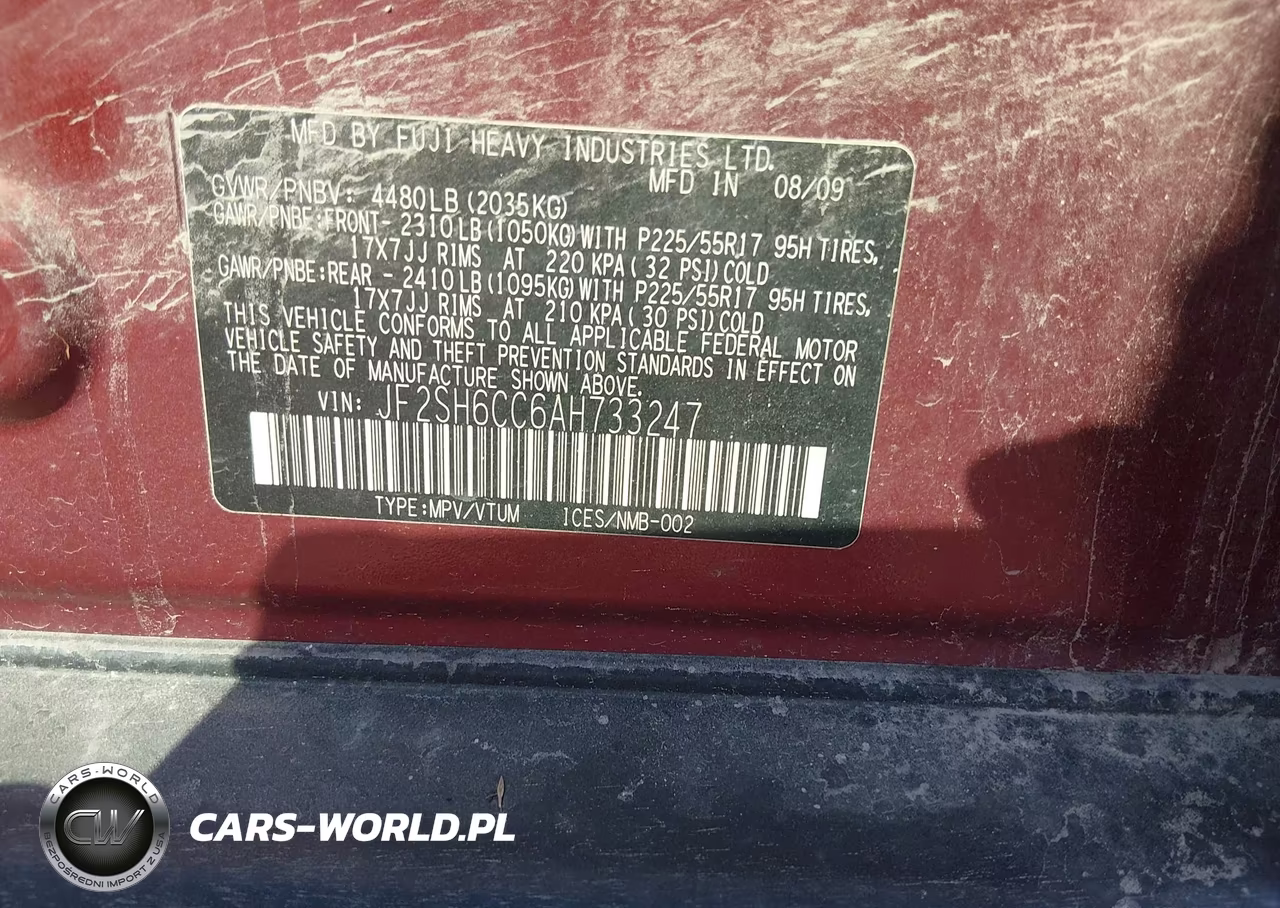 2010 Subaru Forester 2.5X Premium VIN:JF2SH6CC6AH733247 - 9