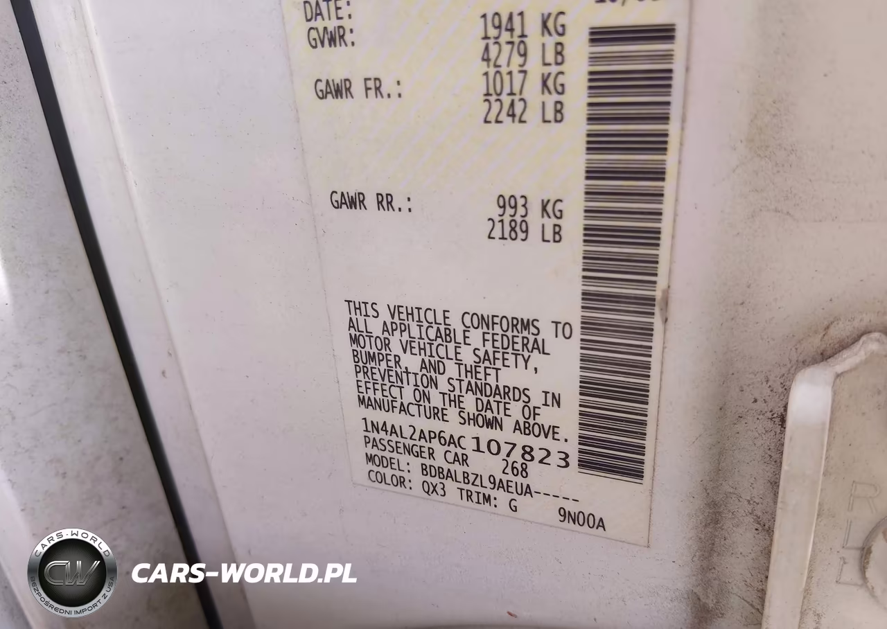 2010 Nissan Altima 2.5 S VIN:1N4AL2AP6AC107823 - 9