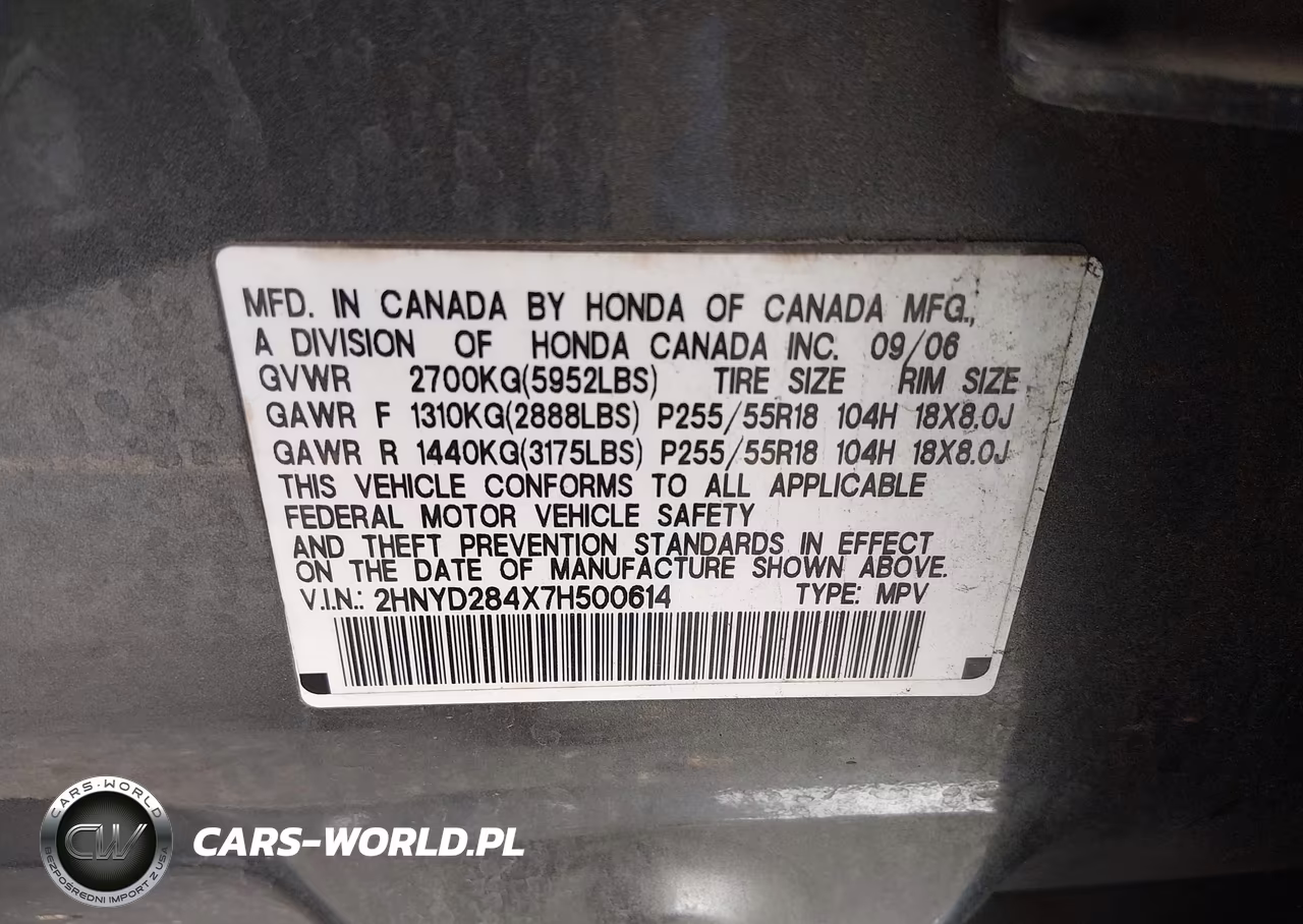 2007 Acura Mdx Technology Package VIN:2HNYD284X7H500614 - 9