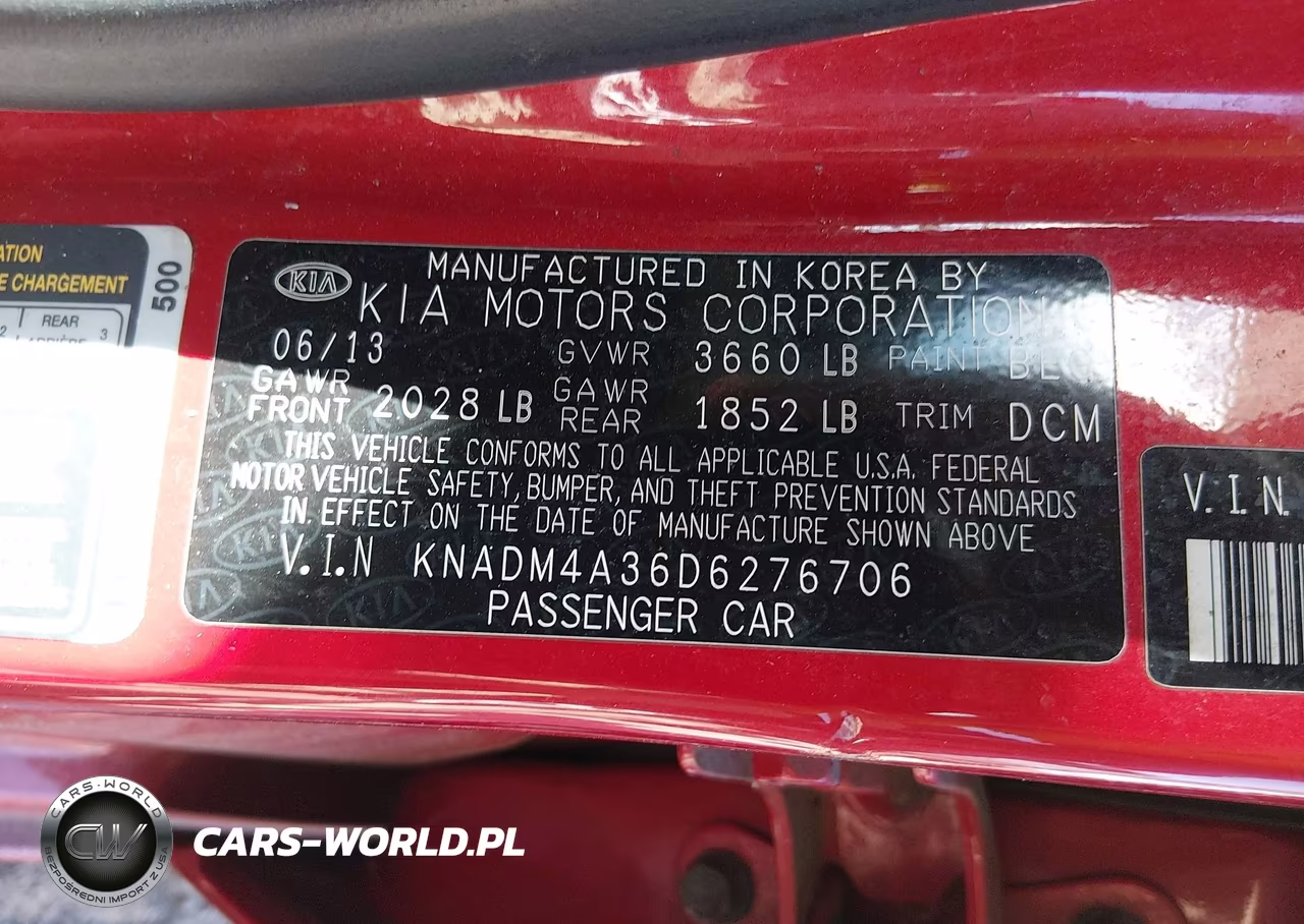 2013 Kia Rio Lx VIN:KNADM4A36D6276706 - 9
