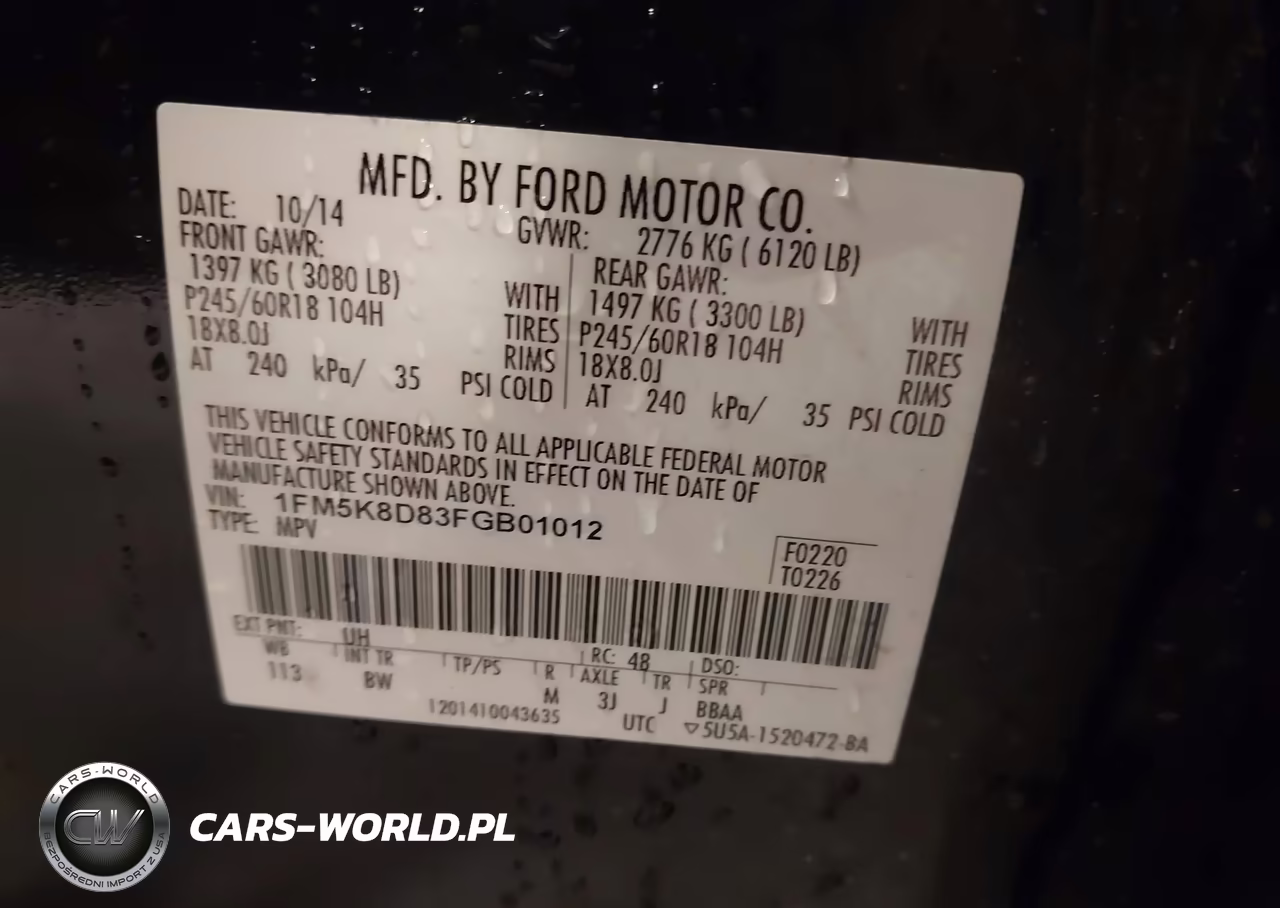 2015 Ford Explorer Xlt VIN:1FM5K8D83FGB01012 - 9