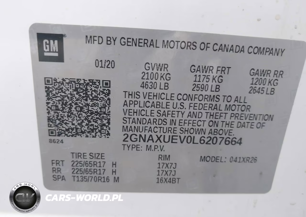 2020 Chevrolet Equinox Awd Lt 1.5L Turbo VIN:2GNAXUEV0L6207664 - 9
