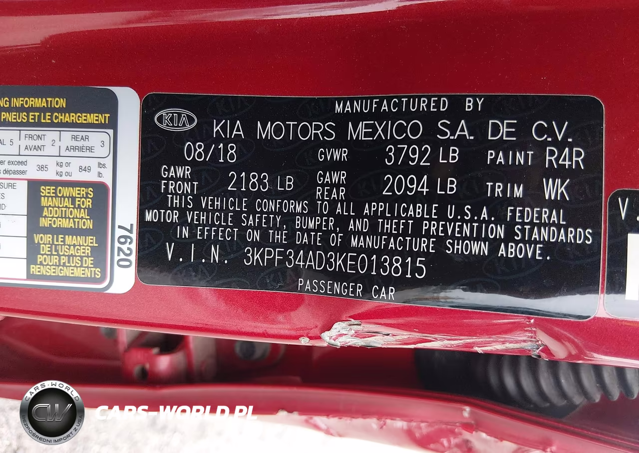 2019 Kia Forte S VIN:3KPF34AD3KE013815 - 9