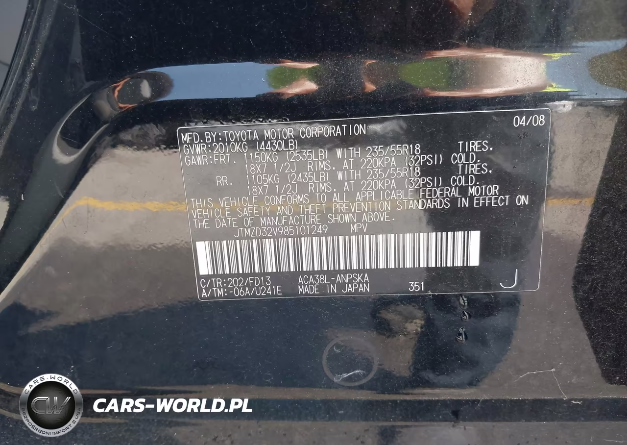 2008 Toyota Rav4 Sport VIN:JTMZD32V985101249 - 9