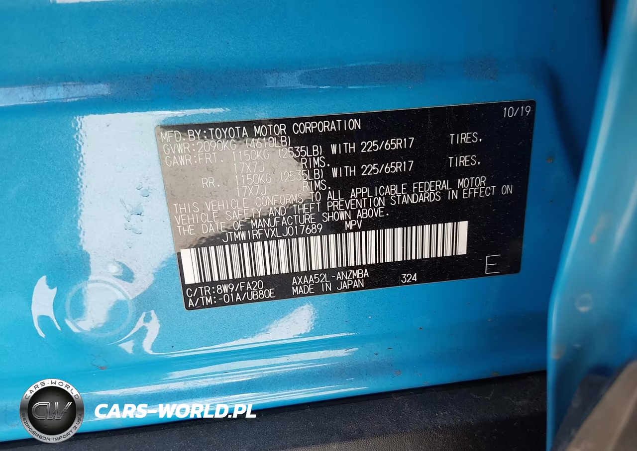 2020 Toyota Rav4 Xle VIN:JTMW1RFVXLJ017689 - 9