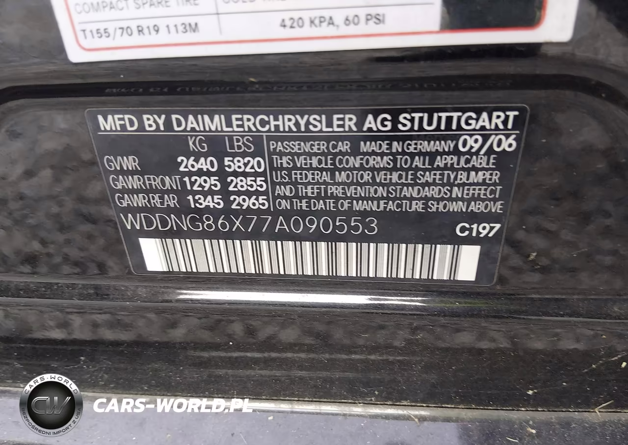 2007 Mercedes-Benz S 550 4Matic VIN:WDDNG86X77A090553 - 9