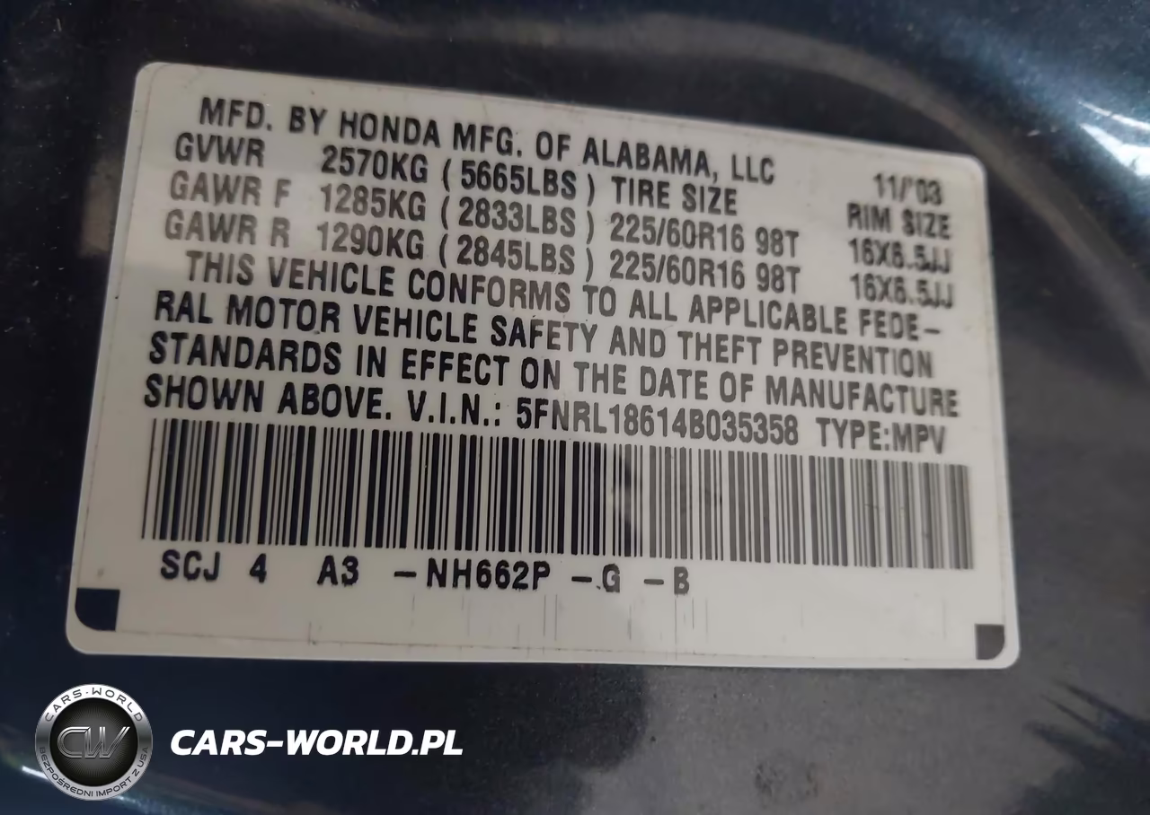 2004 Honda Odyssey Ex VIN:5FNRL18614B035358 - 9