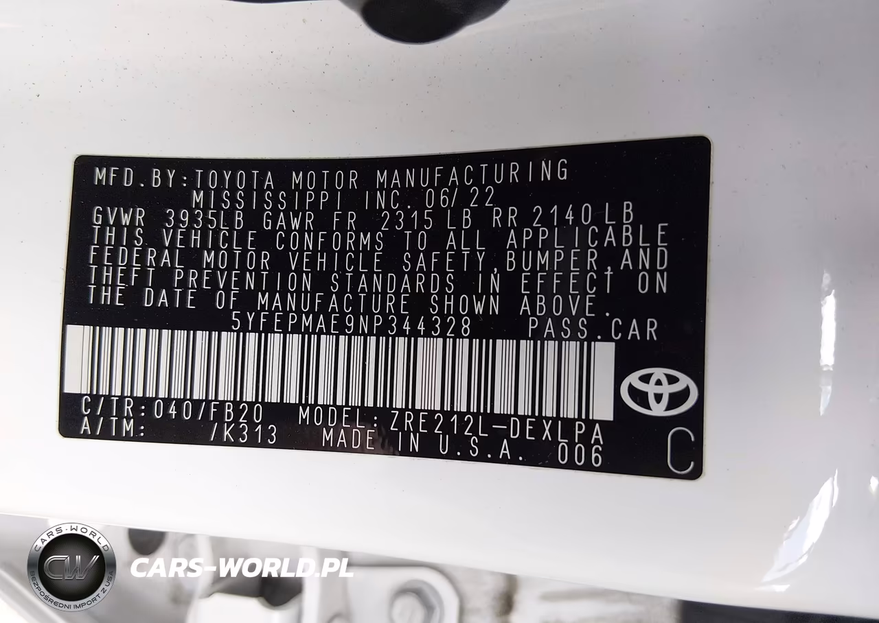 2022 Toyota Corolla Le VIN:5YFEPMAE9NP344328 - 9