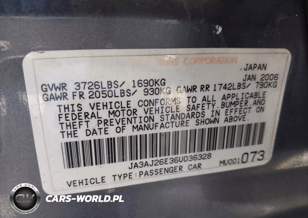 2006 Mitsubishi Lancer Es-Se VIN:JA3AJ26E36U036328 - 9