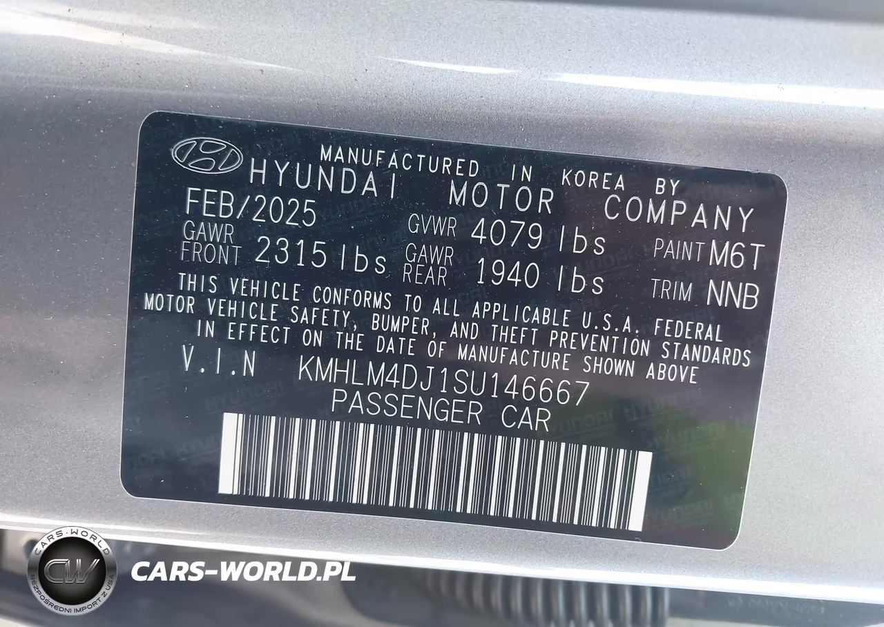 2025 Hyundai Elantra Hybrid Sel Sport VIN:KMHLM4DJ1SU146667 - 9