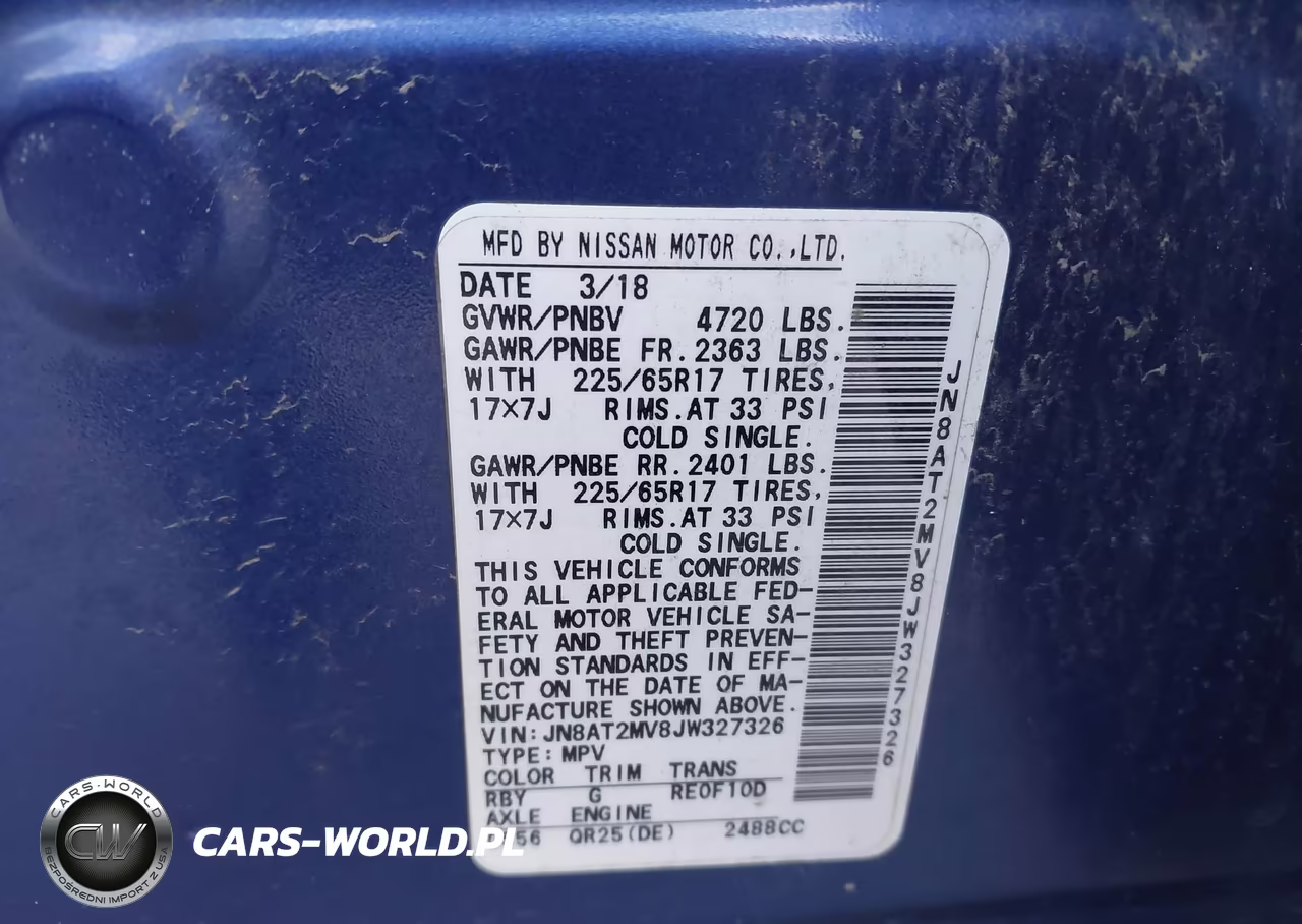 2018 Nissan Rogue Sv VIN:JN8AT2MV8JW327326 - 9