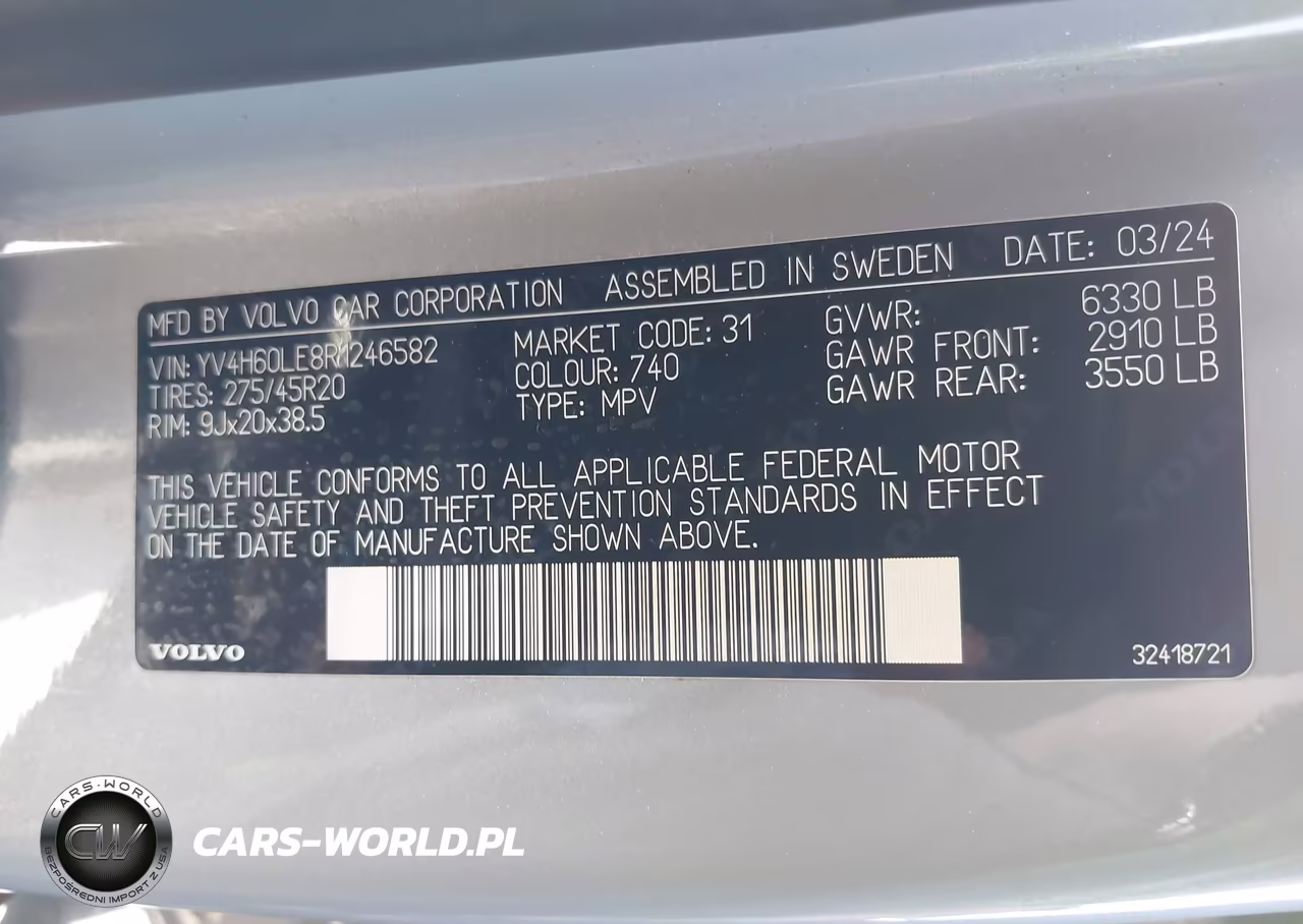 2024 Volvo Xc90 Recharge Plug-In Hybrid T8 Plus 6-Seater VIN:YV4H60LE8R1246582 - 9