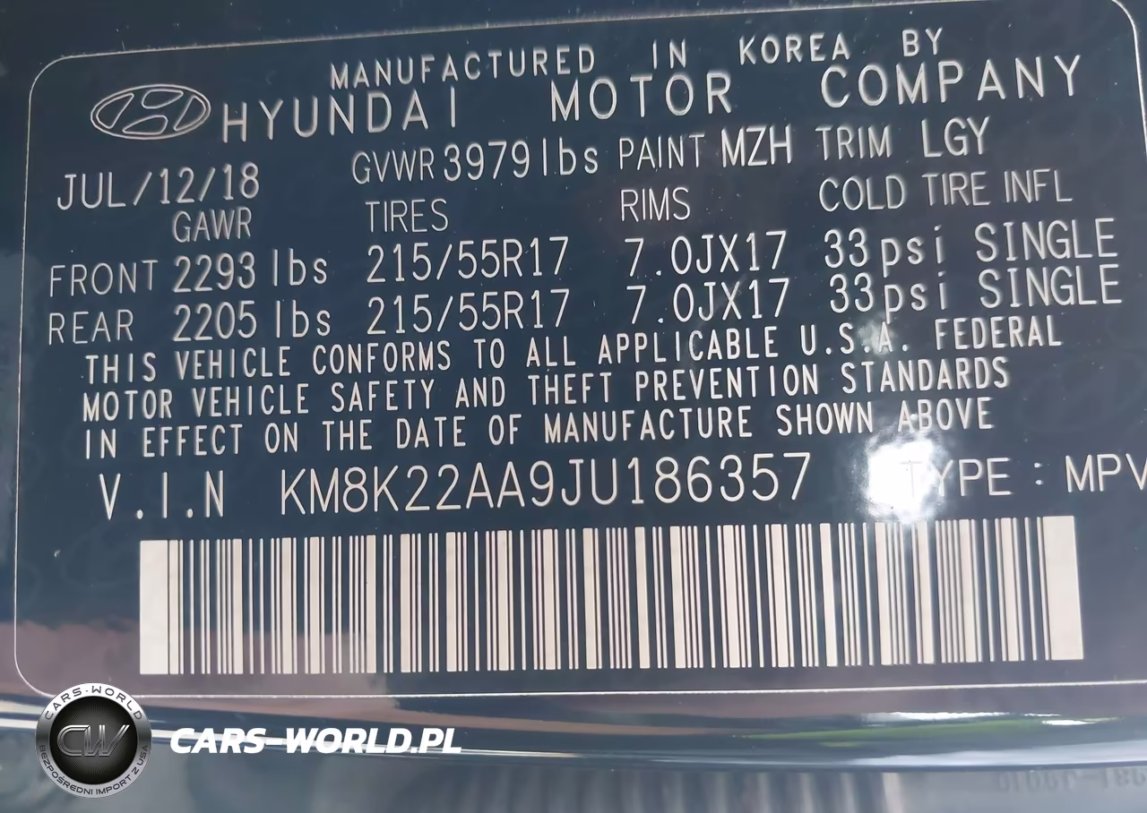 2018 Hyundai Kona Sel VIN:KM8K22AA9JU186357 - 9