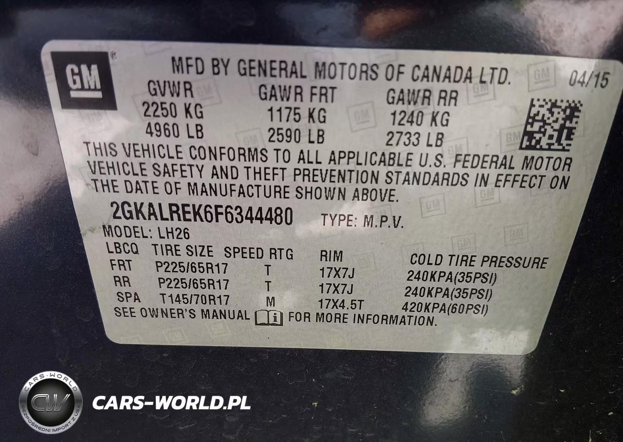 2015 GMC Terrain Sle-2 VIN:2GKALREK6F6344480 - 9