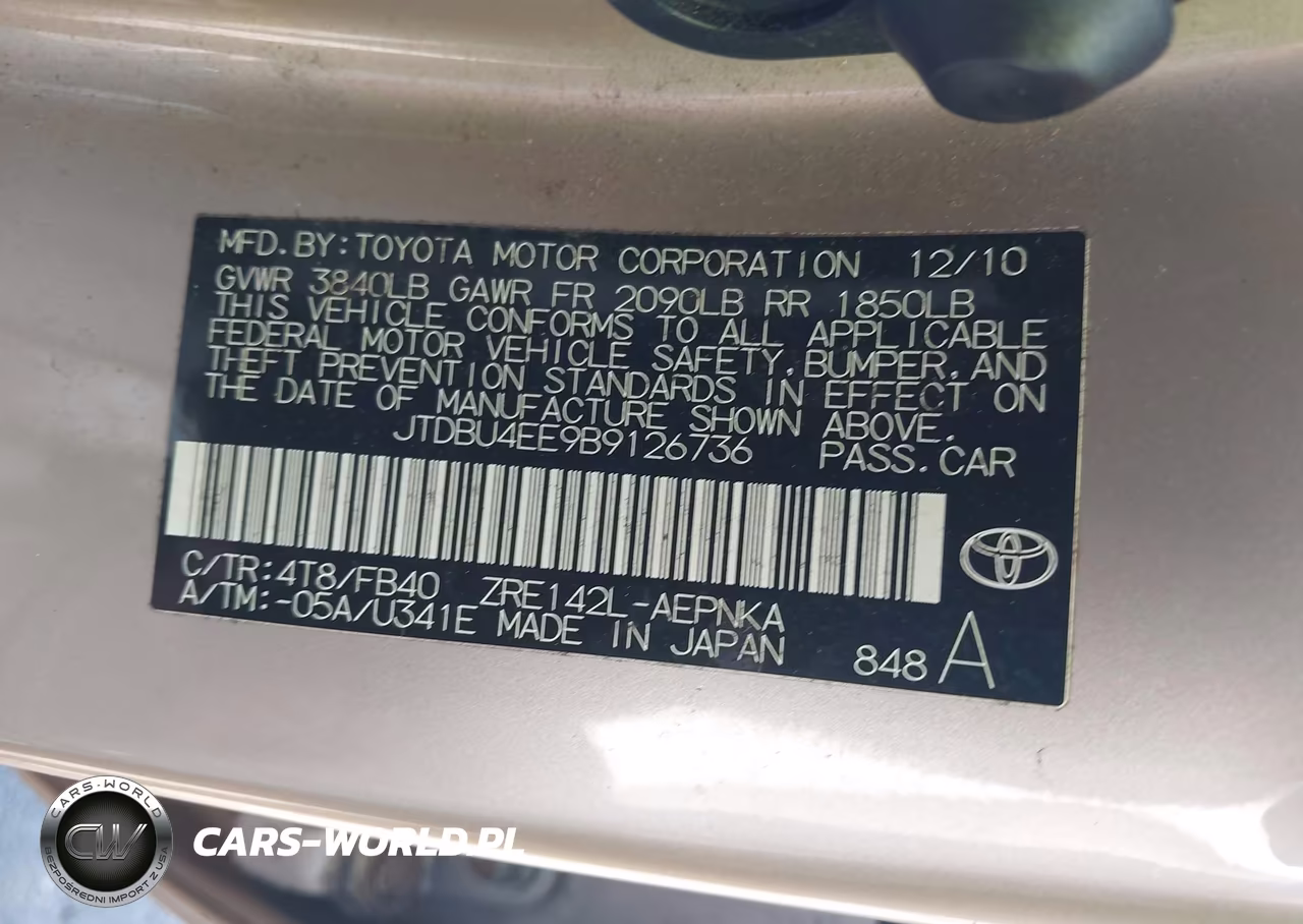2011 Toyota Corolla Le VIN:JTDBU4EE9B9126736 - 9
