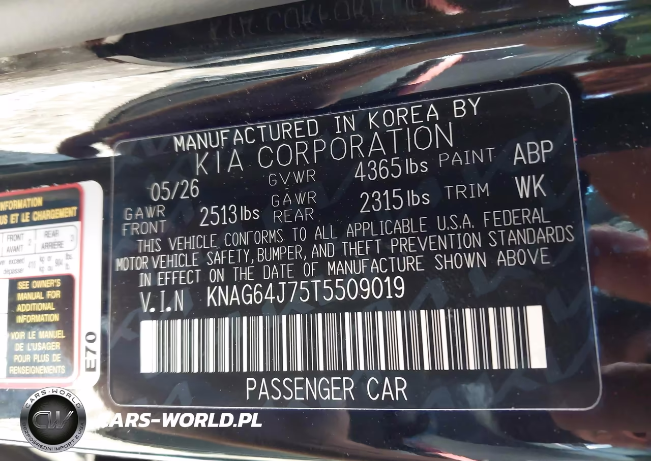 2026 Kia K5 Gt-Line Fwd VIN:KNAG64J75T5509019 - 9