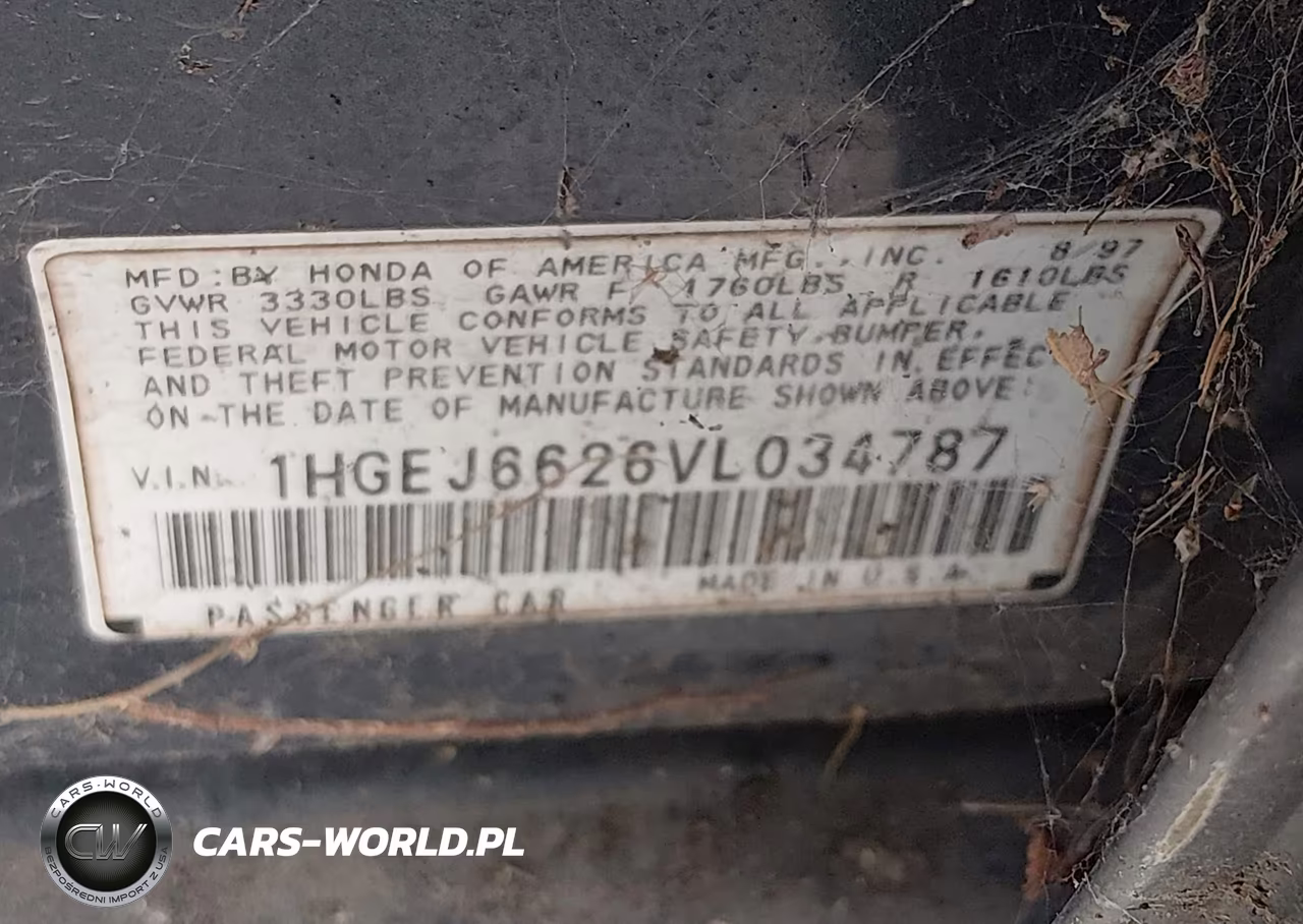 1997 Honda Civic Dx VIN:1HGEJ6626VL034787 - 9