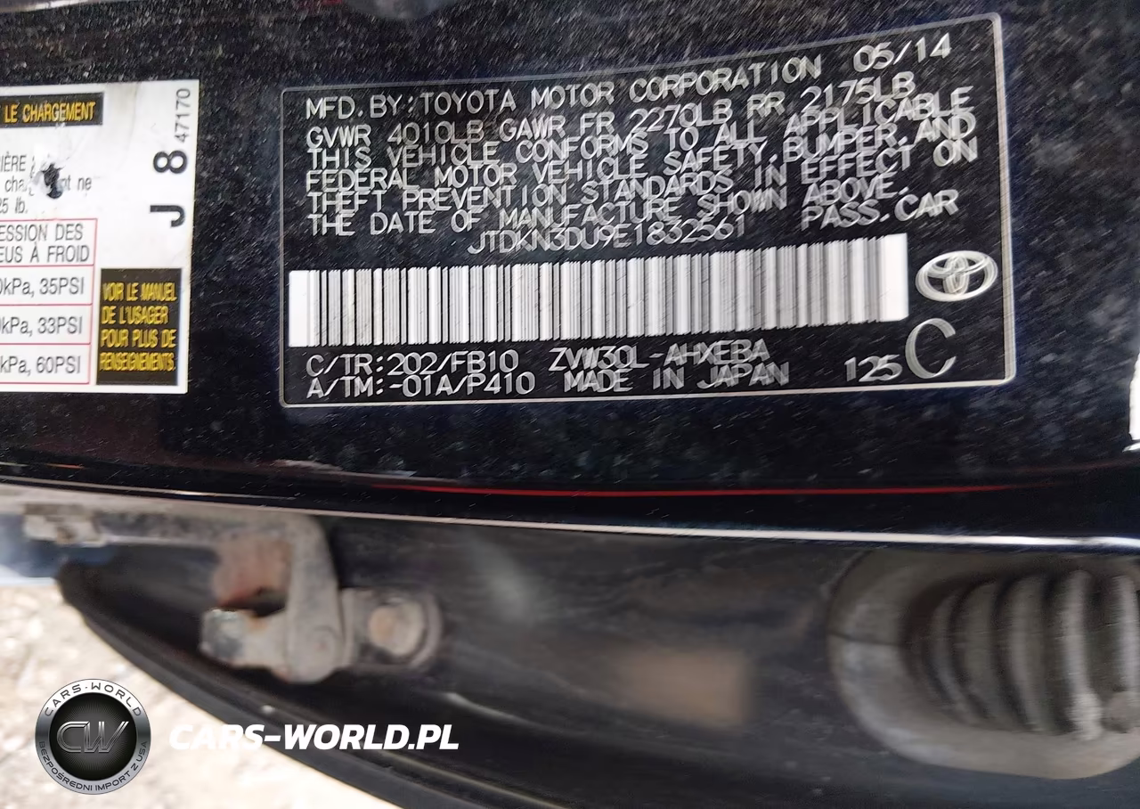 2014 Toyota Prius Three VIN:JTDKN3DU9E1832561 - 9