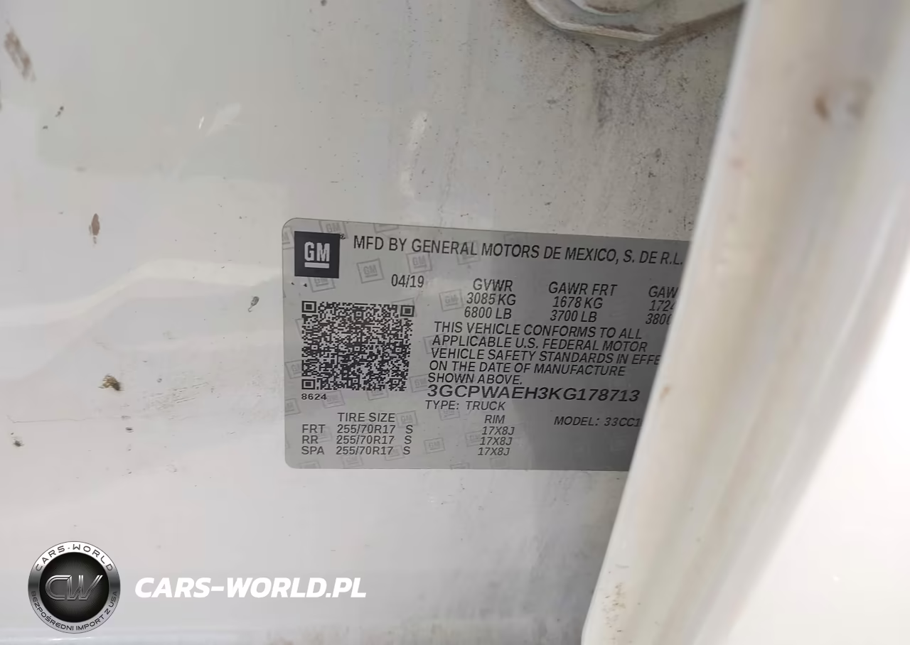 2019 Chevrolet Silverado 1500 Work Truck VIN:3GCPWAEH3KG178713 - 9