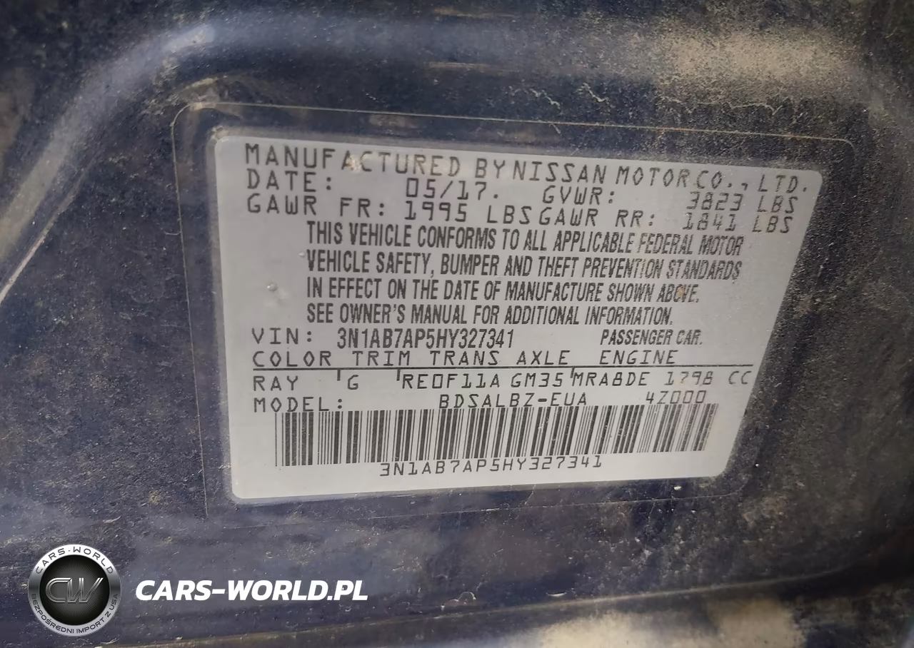 2017 Nissan Sentra S VIN:3N1AB7AP5HY327341 - 9