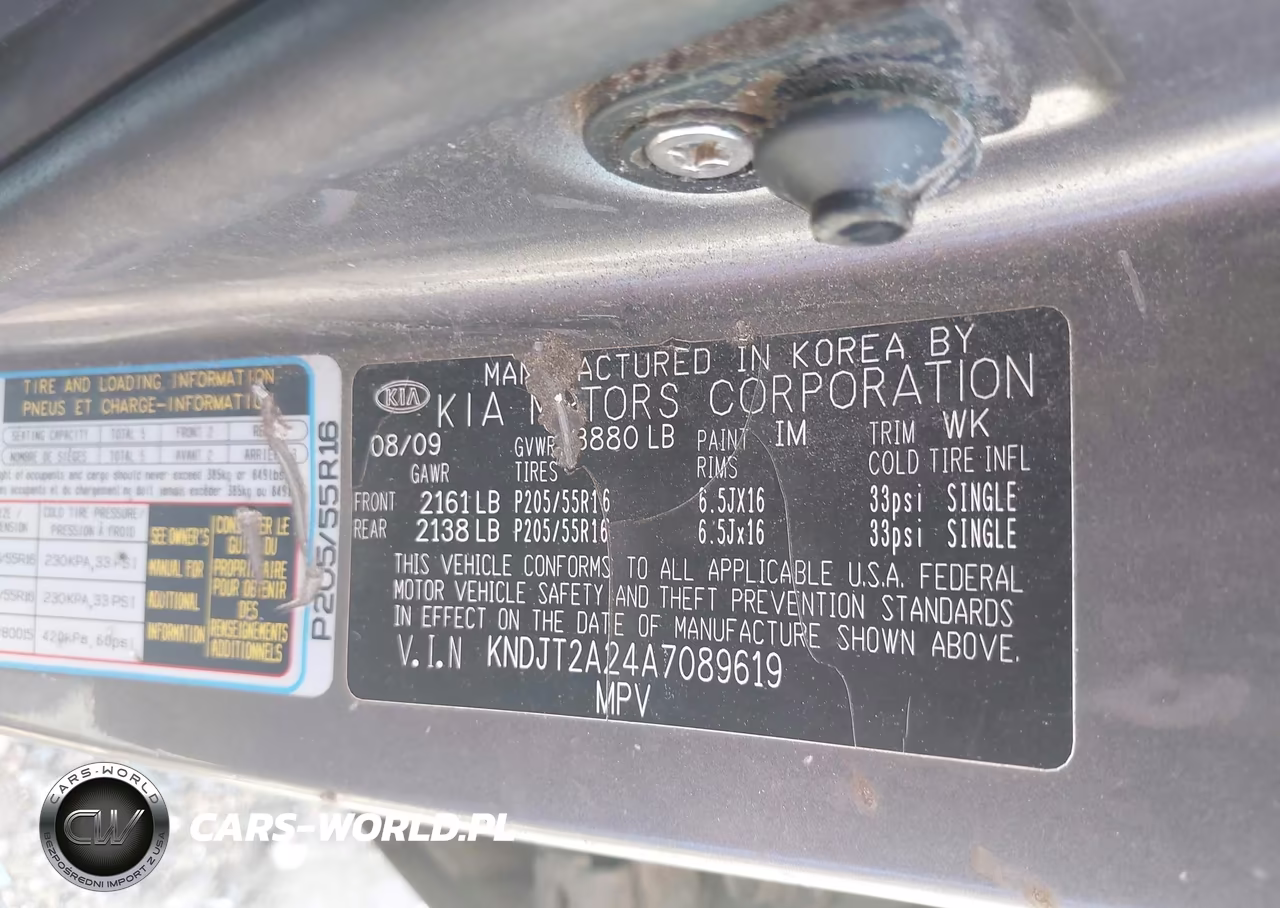 2010 Kia Soul + VIN:KNDJT2A24A7089619 - 9