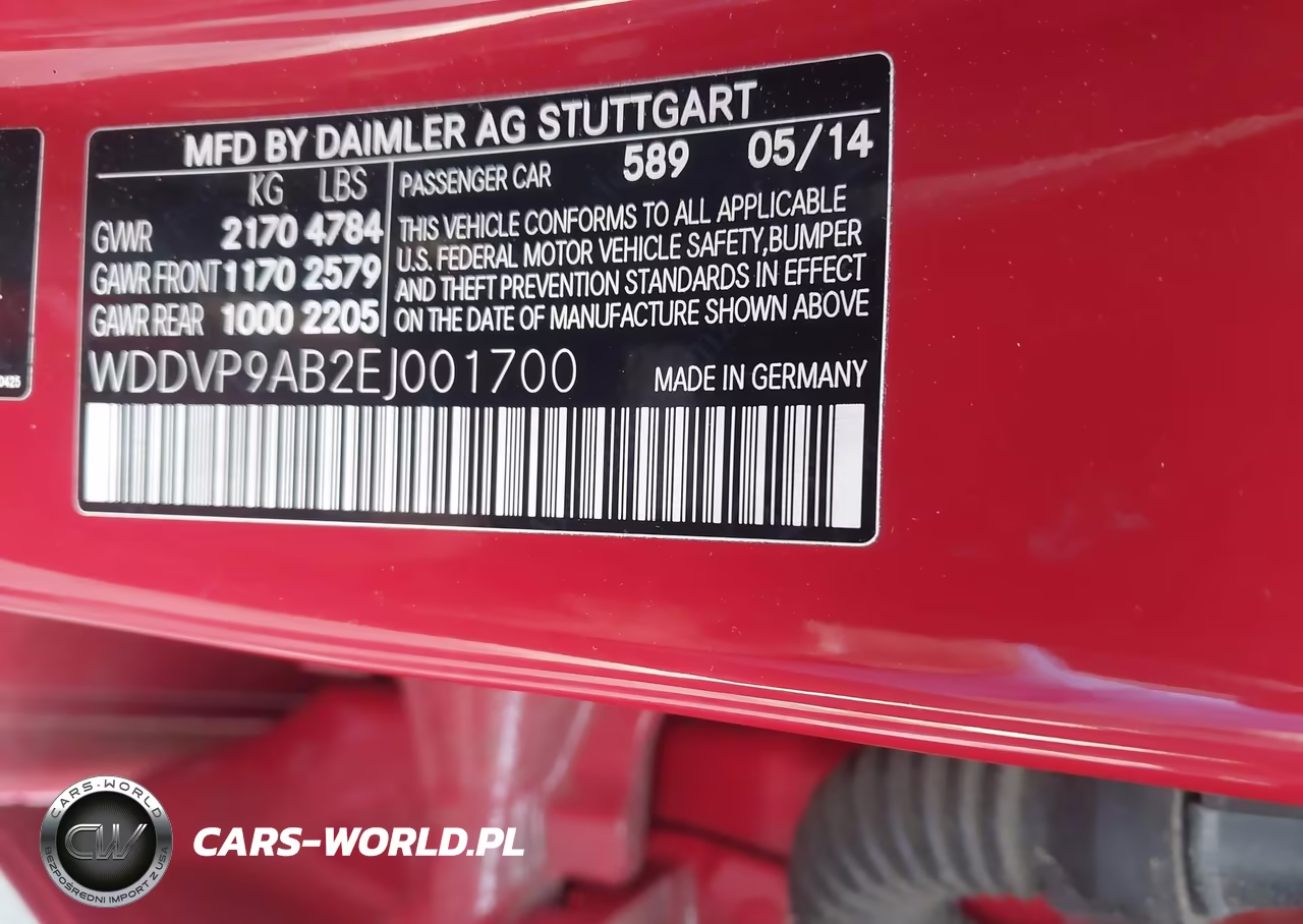 2014 Mercedes-Benz B-Class Electric Drive VIN:WDDVP9AB2EJ001700 - 9