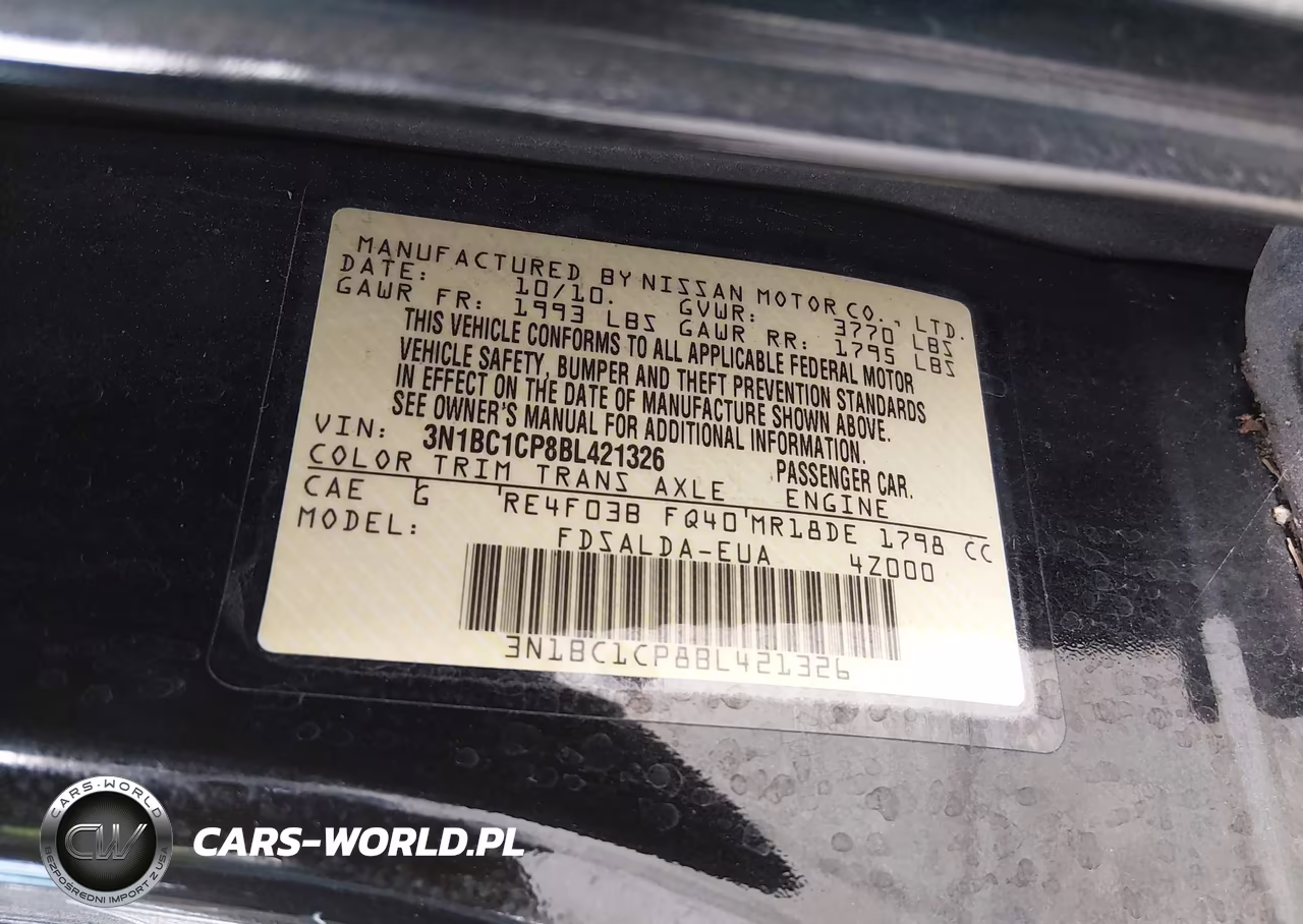 2011 Nissan Versa 1.8S VIN:3N1BC1CP8BL421326 - 9