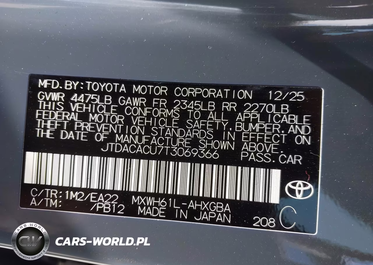 2026 Toyota Prius Plug-In Hybrid Xse VIN:JTDACACU7T3069366 - 9