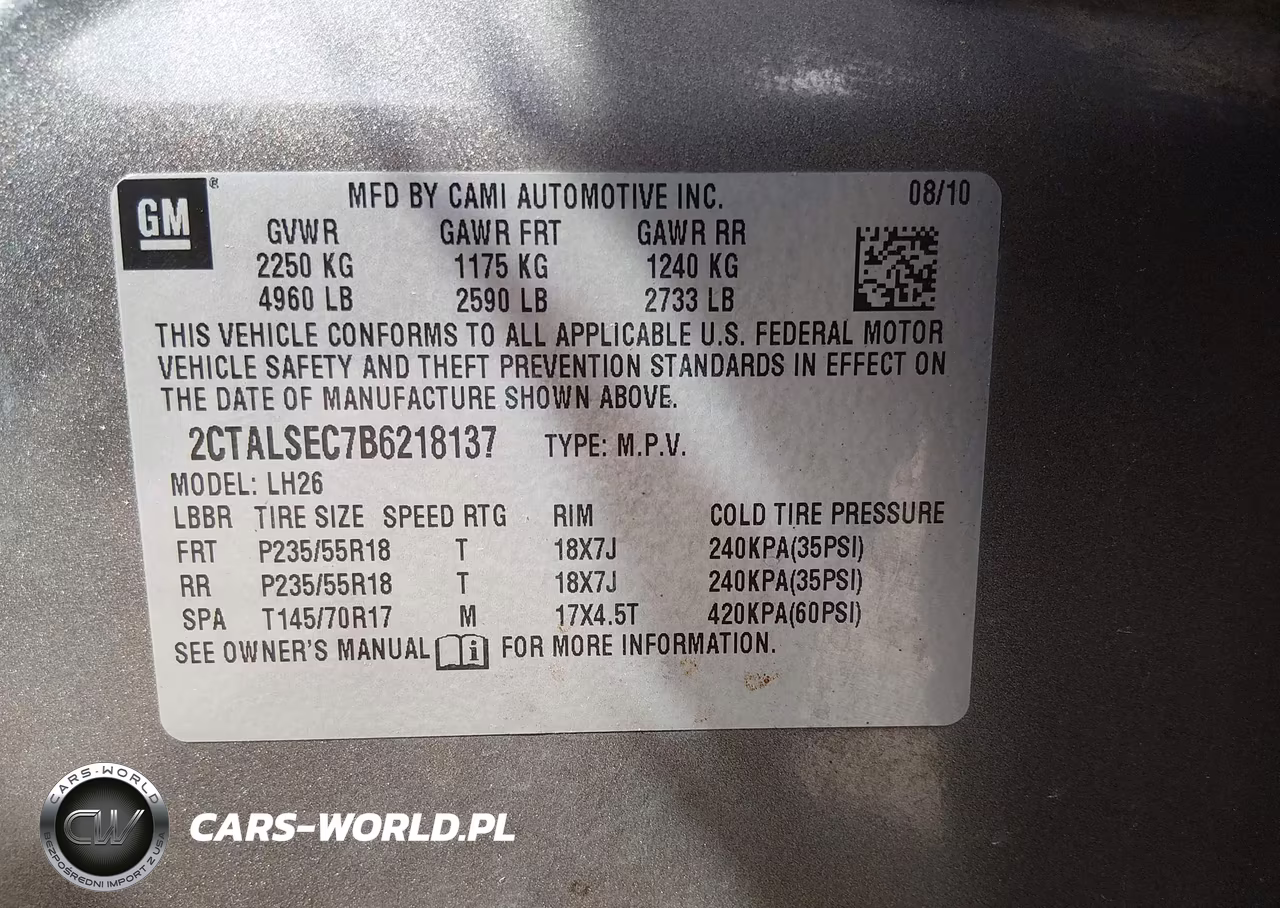 2011 GMC Terrain Sle-2 VIN:2CTALSEC7B6218137 - 9