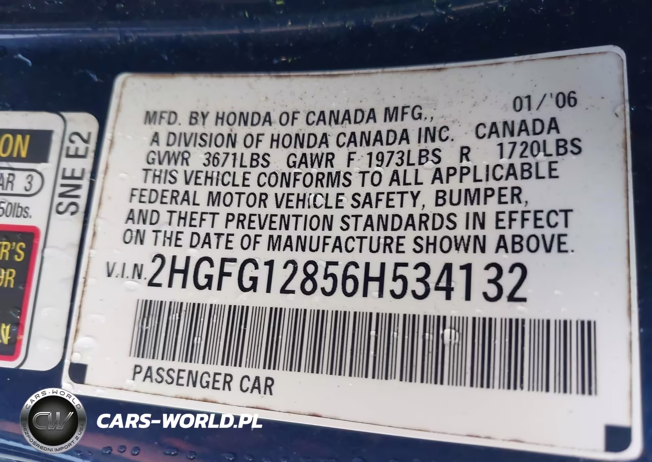 2006 Honda Civic Ex VIN:2HGFG12856H534132 - 9
