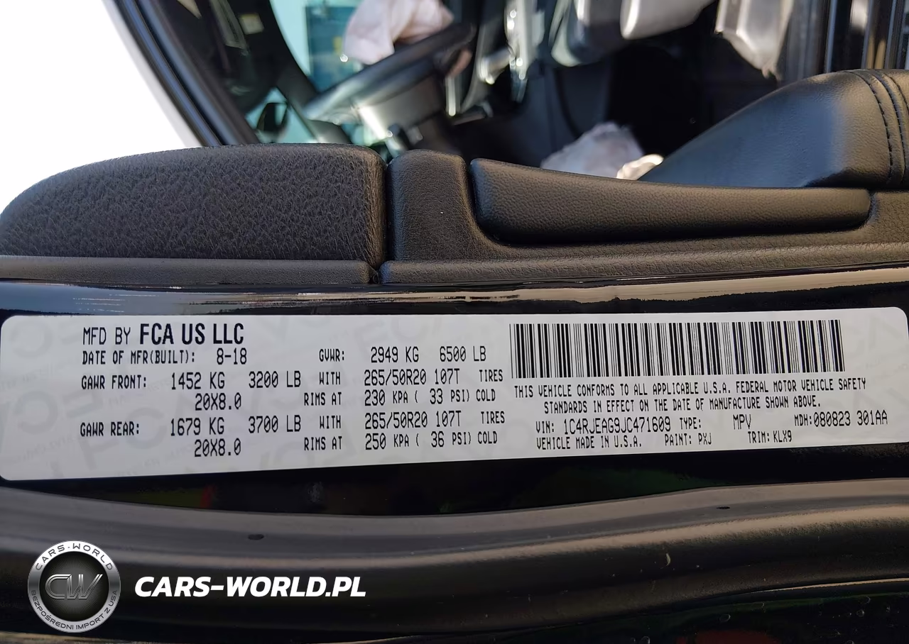 2018 Jeep Grand Cherokee Altitude 4X2 VIN:1C4RJEAG9JC471609 - 9