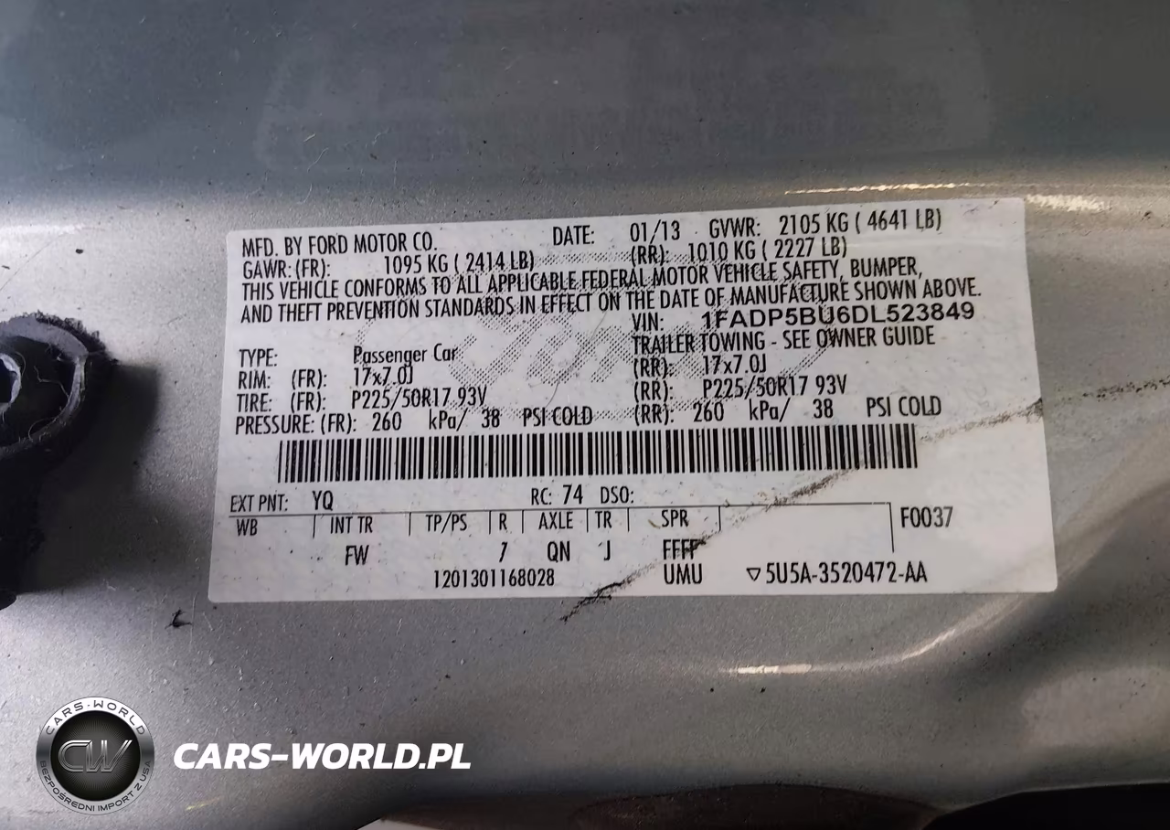 2013 Ford C-Max Hybrid Sel VIN:1FADP5BU6DL523849 - 9