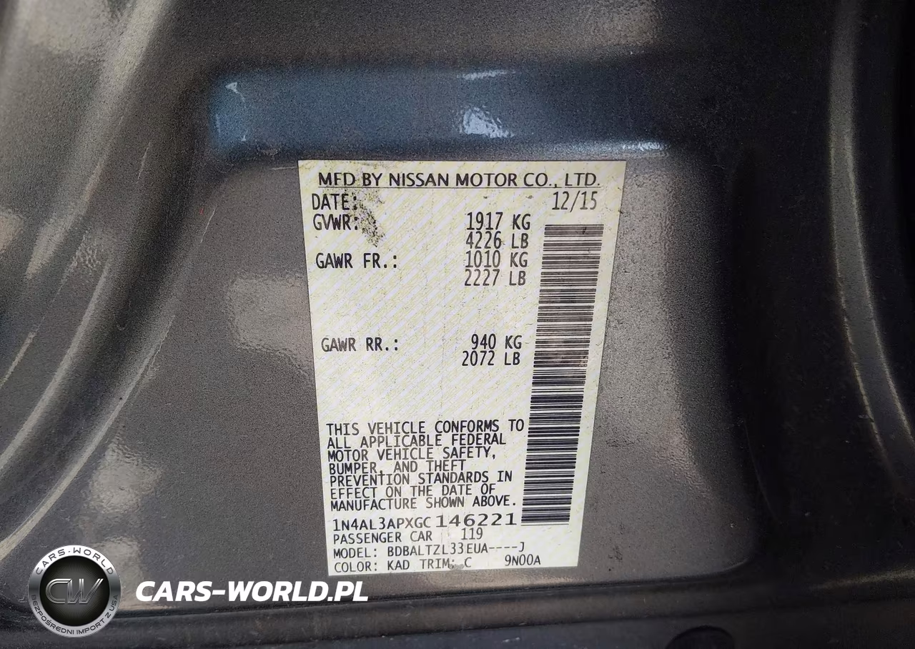 2016 Nissan Altima 2.5 Sl VIN:1N4AL3APXGC146221 - 9