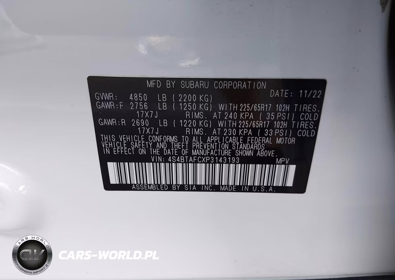 2023 Subaru Outback Premium VIN:4S4BTAFCXP3143193 - 9