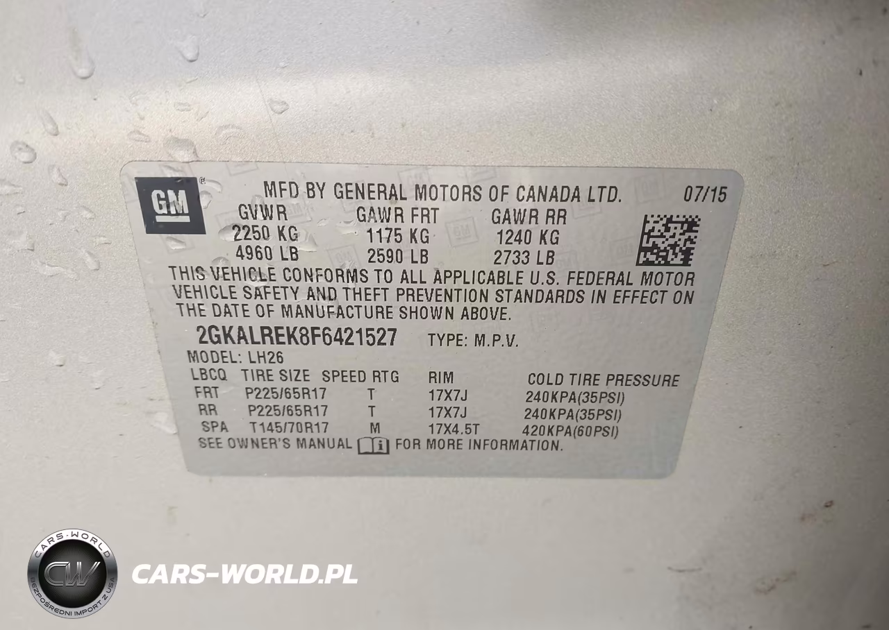 2015 GMC Terrain Sle-2 VIN:2GKALREK8F6421527 - 9