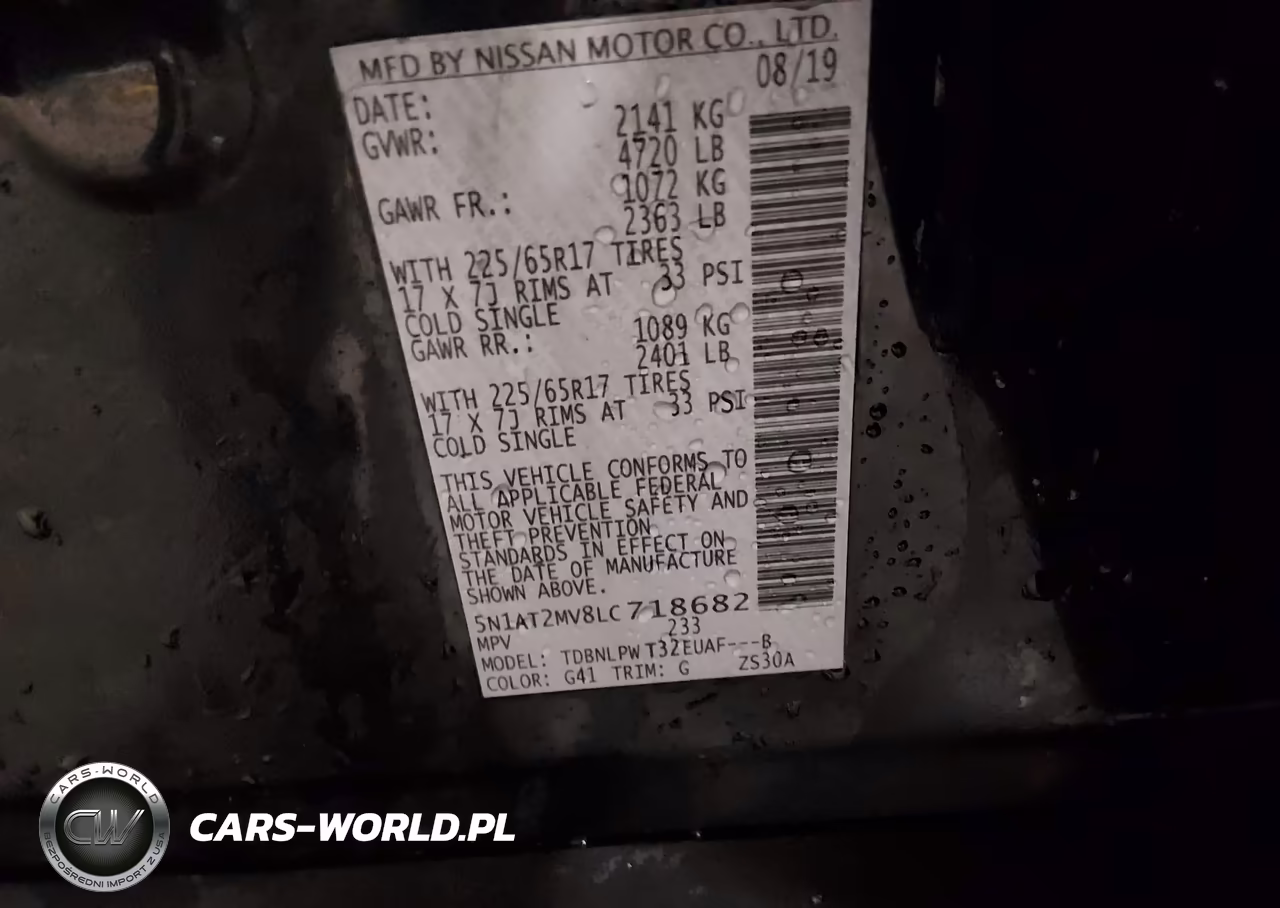 2020 Nissan Rogue S Intelligent Awd VIN:5N1AT2MV8LC718682 - 9