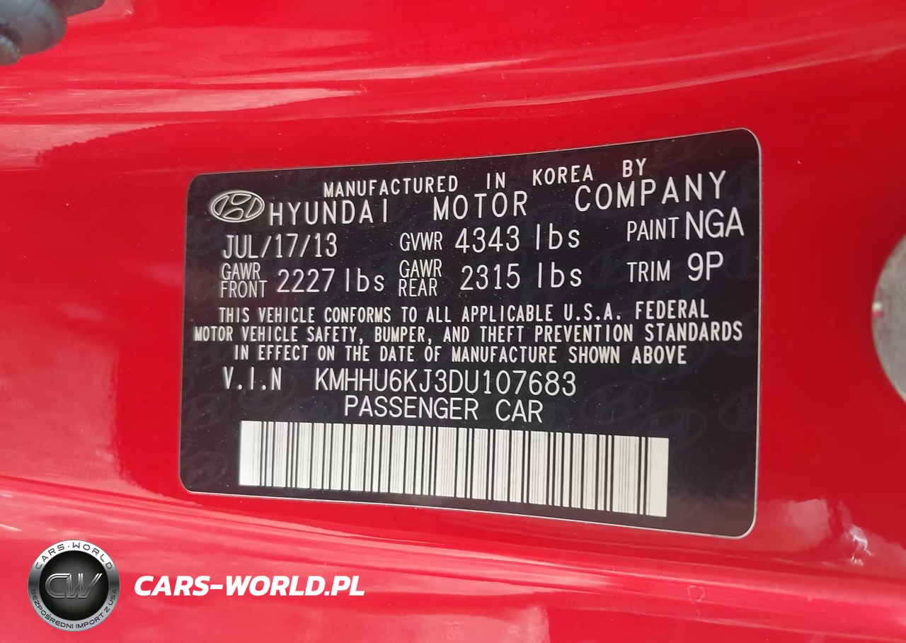 2013 Hyundai Genesis 3.8 R-Spec VIN:KMHHU6KJ3DU107683 - 9