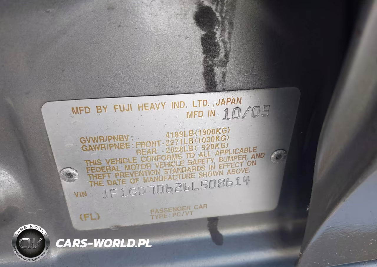 2006 Subaru Impreza Wrx Sti VIN:JF1GD70626L508614 - 9