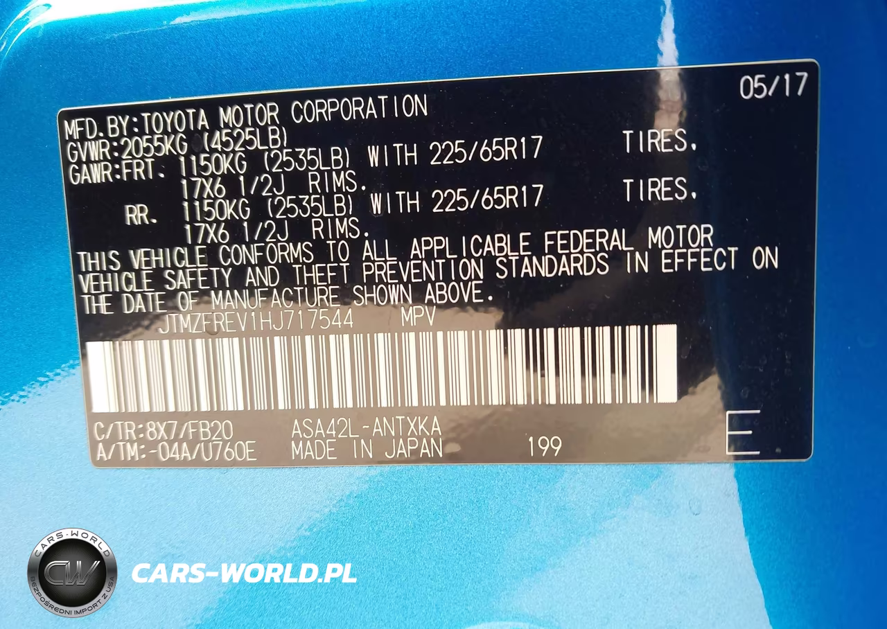 2017 Toyota Rav4 Le VIN:JTMZFREV1HJ717544 - 9