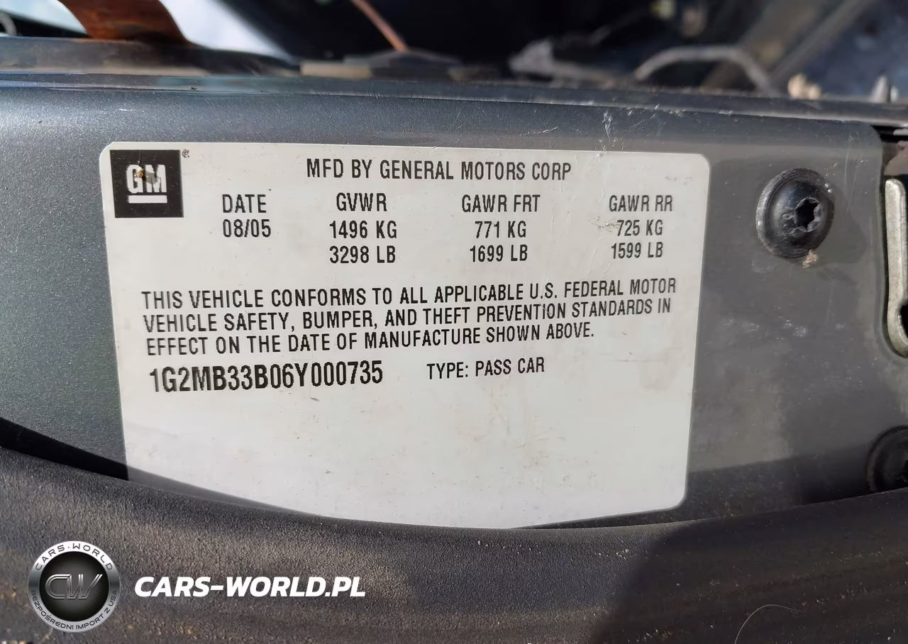 2006 Pontiac Solstice VIN:1G2MB33B06Y000735 - 9