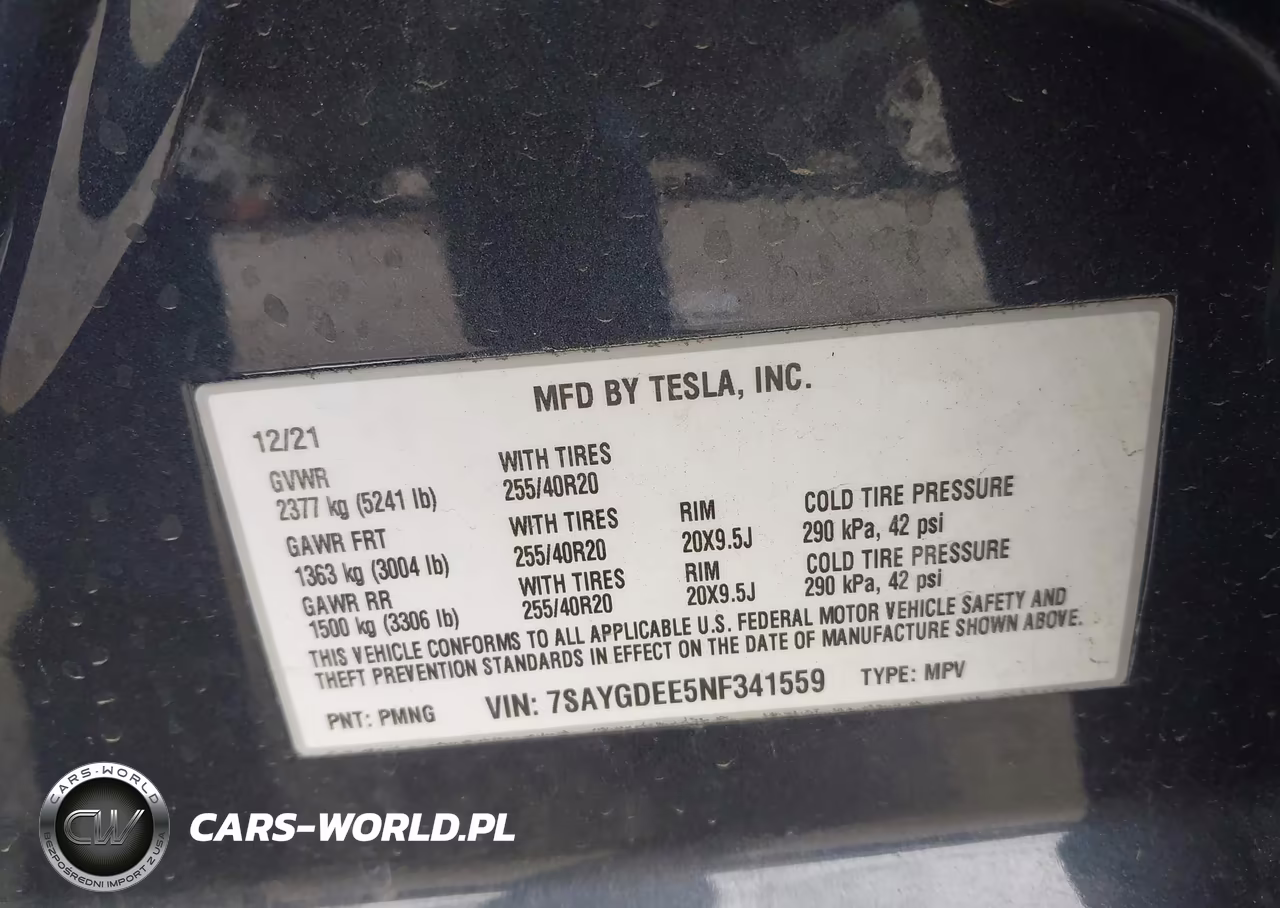 2022 Tesla Model Y Long Range Dual Motor All-Wheel Drive VIN:7SAYGDEE5NF341559 - 9