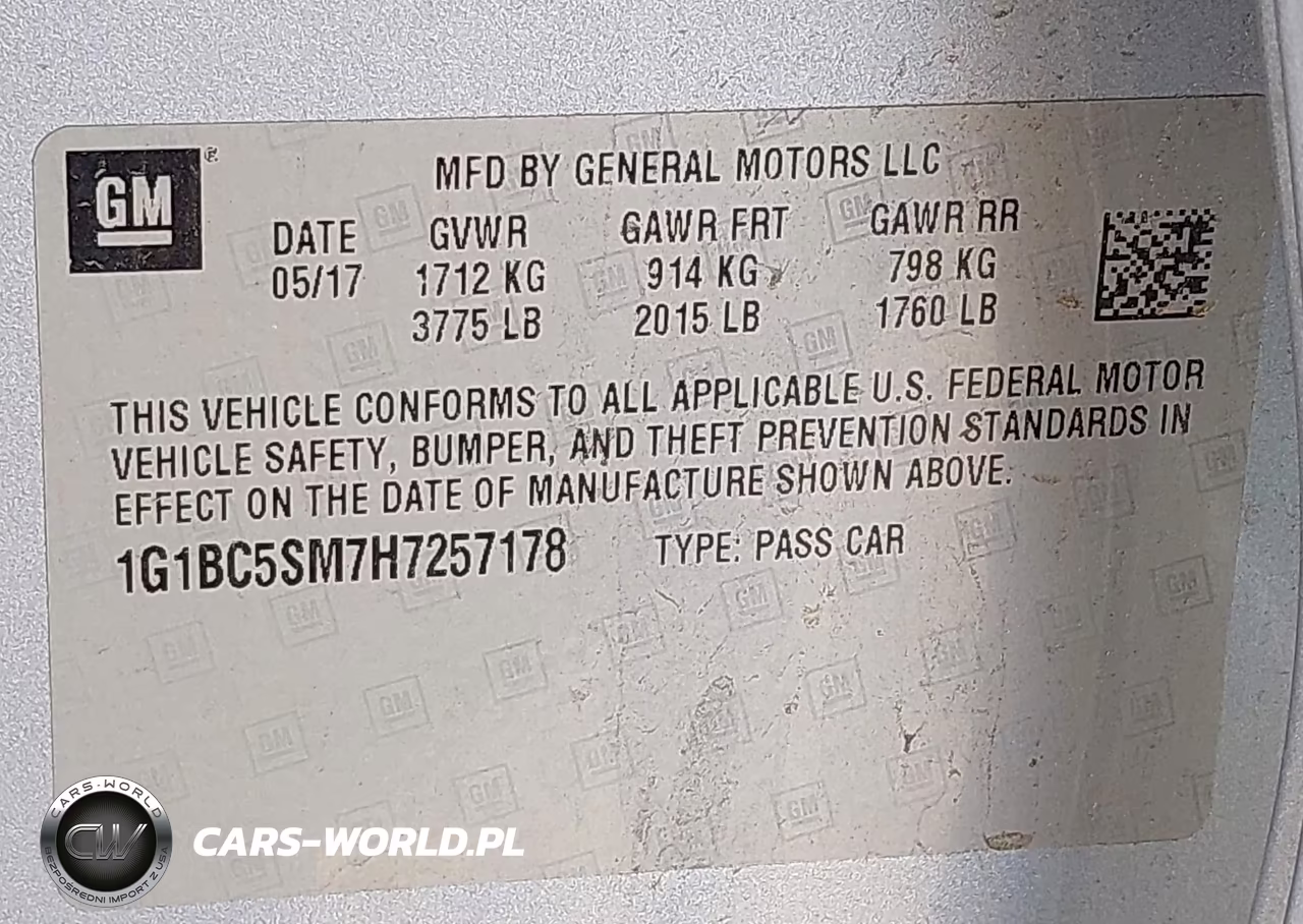 2017 Chevrolet Cruze Ls Auto VIN:1G1BC5SM7H7257178 - 9