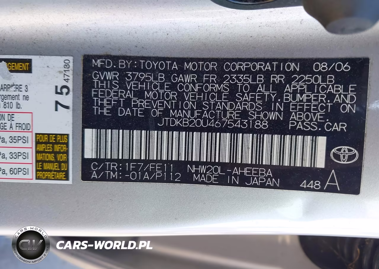 2006 Toyota Prius VIN:JTDKB20U467543188 - 9