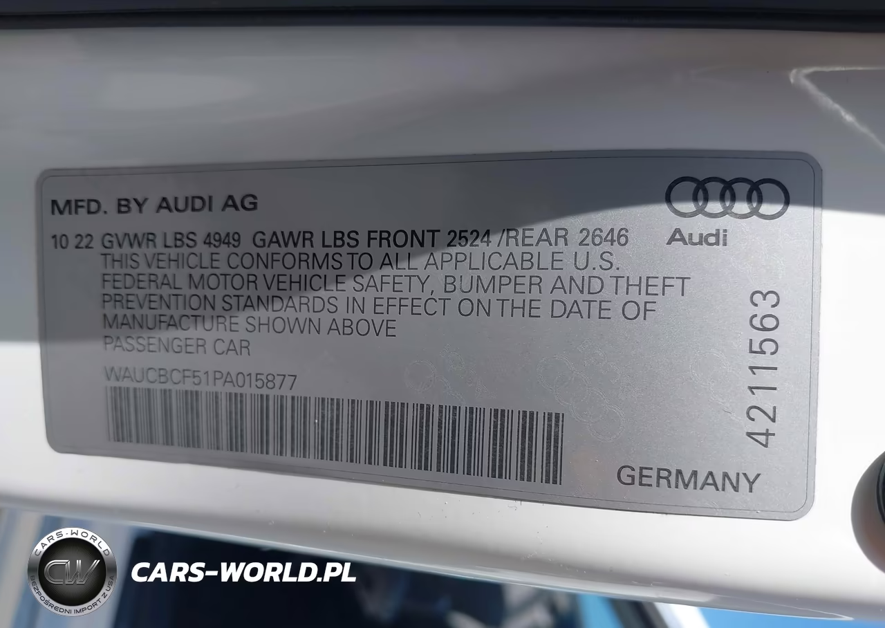 2023 Audi A5 Sportback Premium Plus 40 Tfsi Quattro S Tronic VIN:WAUCBCF51PA015877 - 9