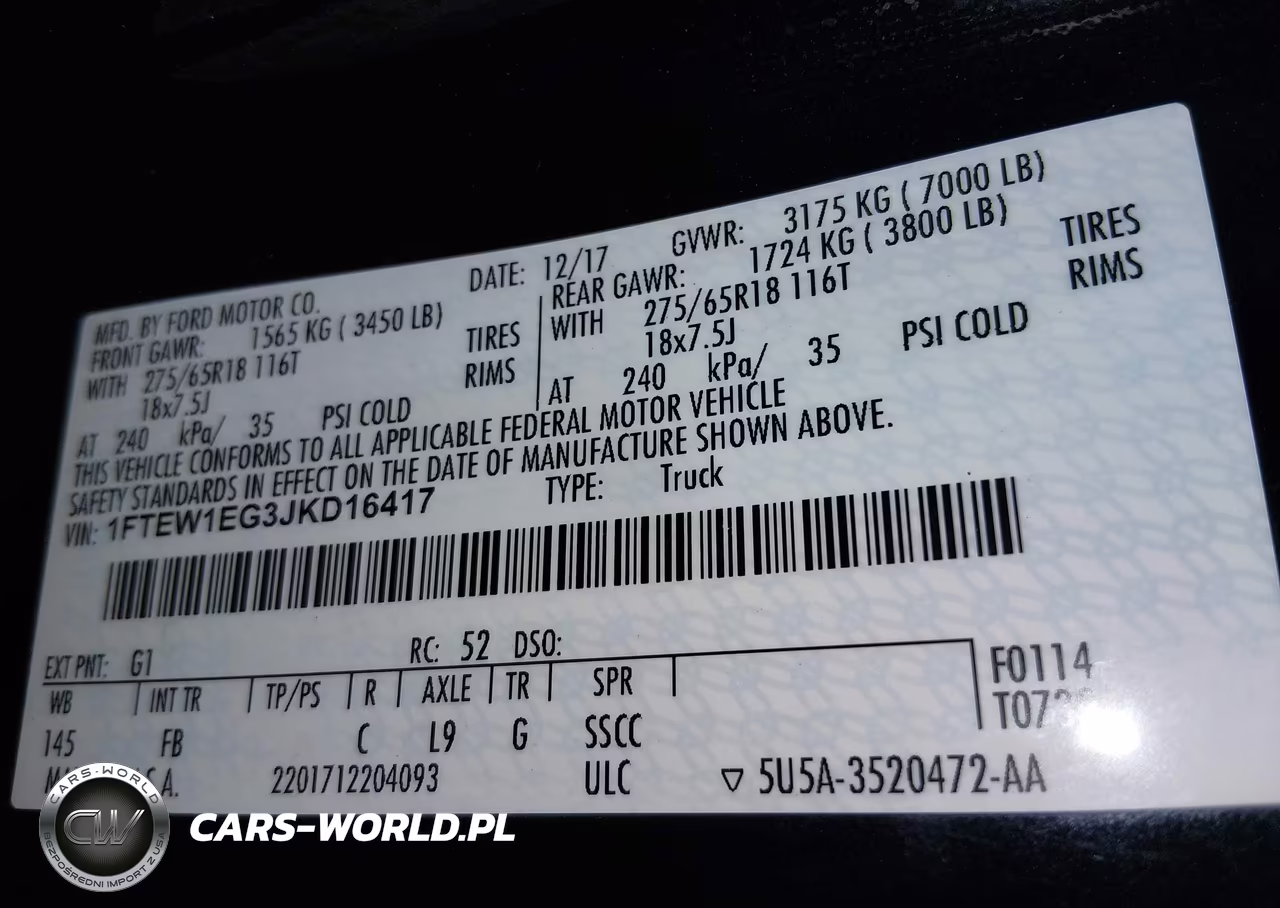 2018 Ford F-150 Xlt VIN:1FTEW1EG3JKD16417 - 9